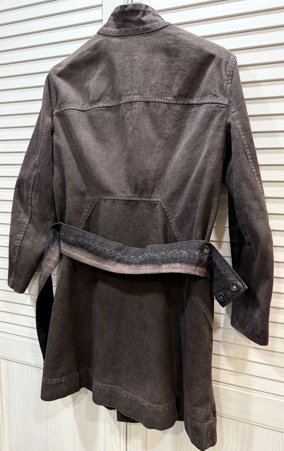 Rick Owens 아카이브 캔버스 벨티드 코트 Limo 2011 상품이미지7