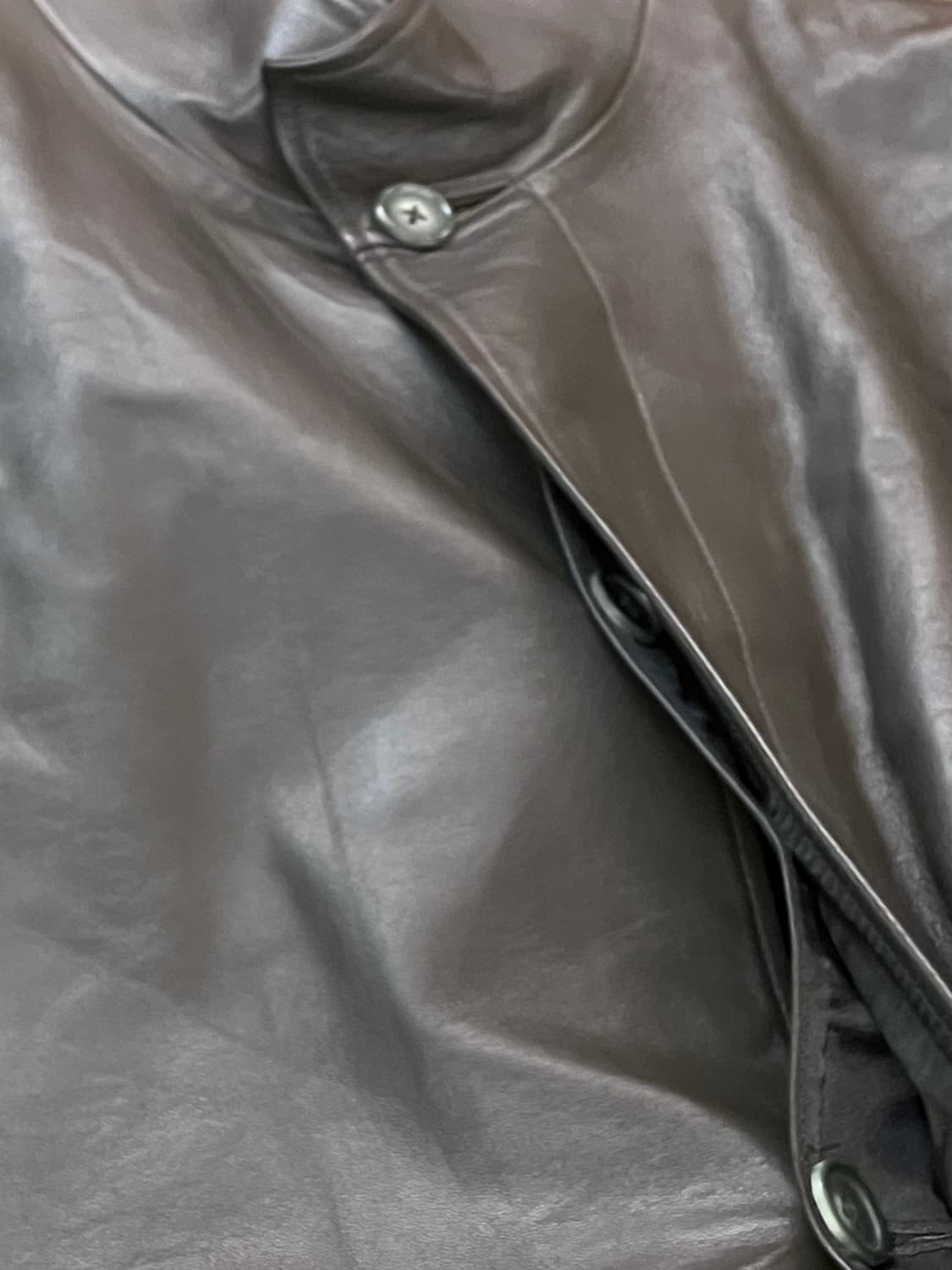 버튼 가죽 롱자켓 카키 XL #csz3530 상품이미지4