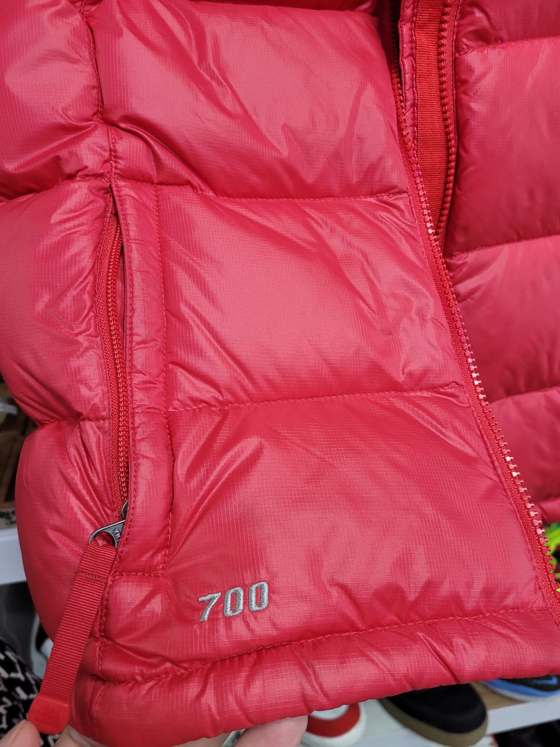 노스페이스 700 레드 패딩 조끼 (거위털) 상품이미지7