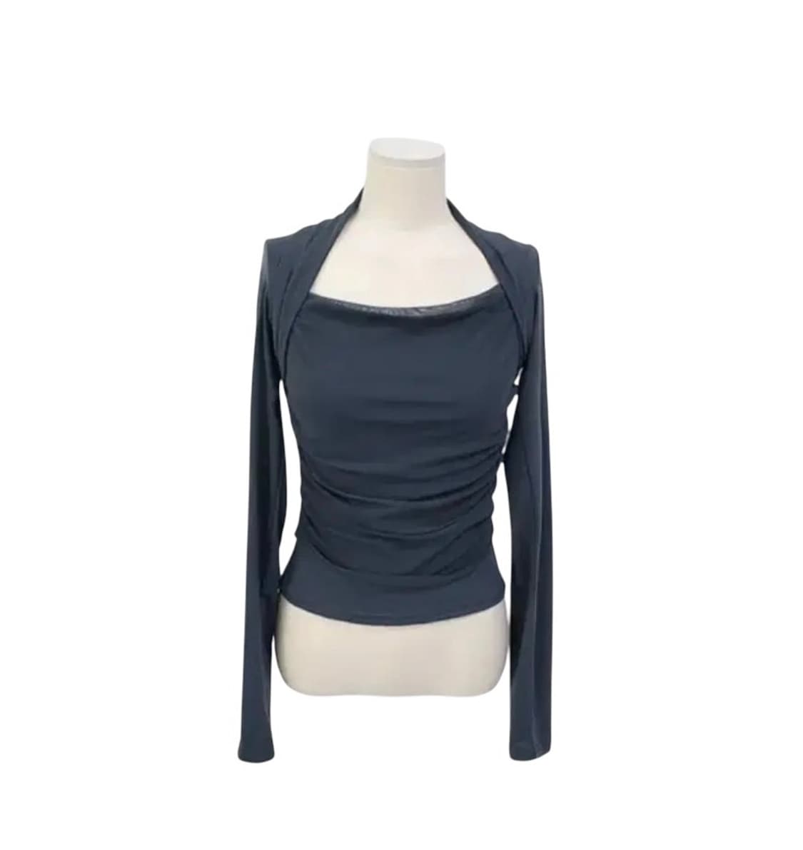 볼레로 셔링 긴팔 블라우스 상품이미지1