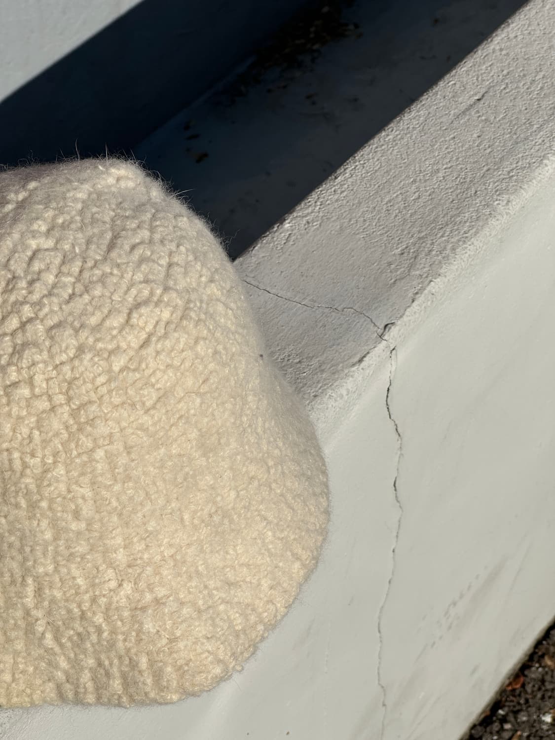 [M-L] 빈티지 아이보리 뽀글이 벙거지 버킷햇 모자 상품이미지3