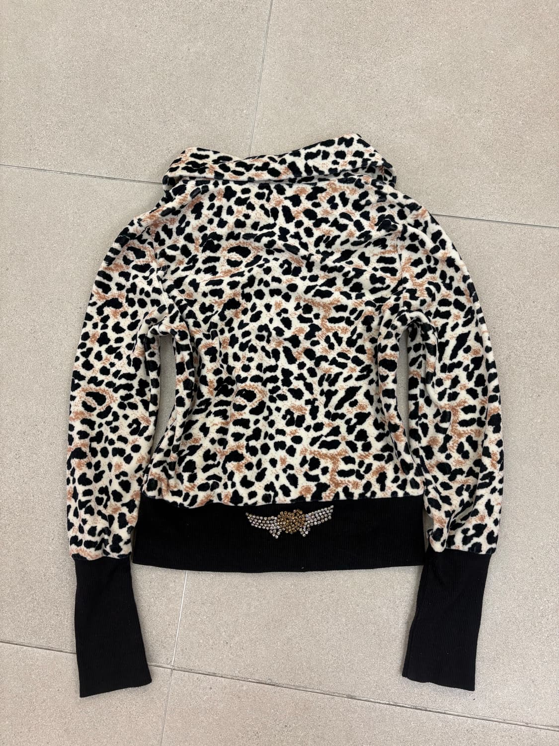 레오파드 슬림 집업 상품이미지5