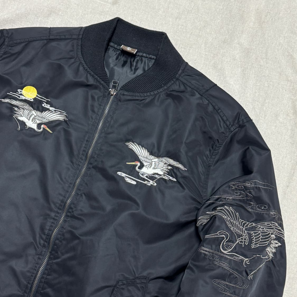 재팬 빈티지 크롭 자수 스카잔 L 상품이미지3