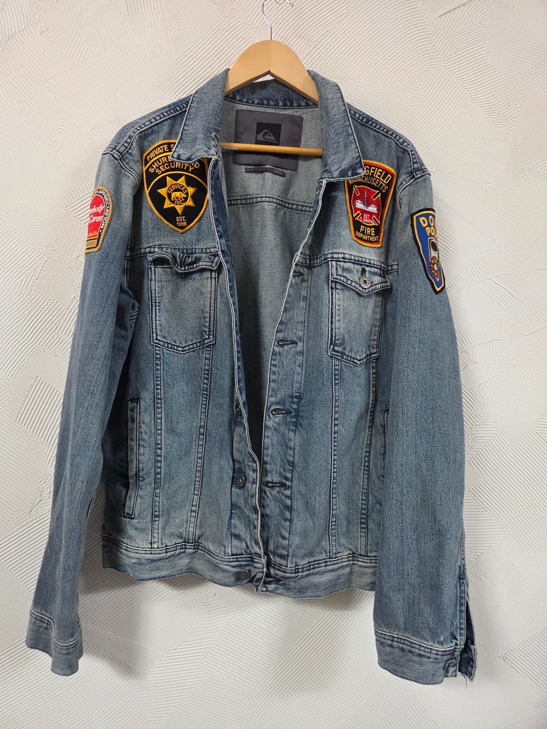 퀵실버 패치 데님 자켓 청자켓 상품이미지1