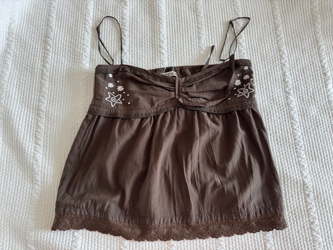 solar stitch sleeveless brown 상품이미지3
