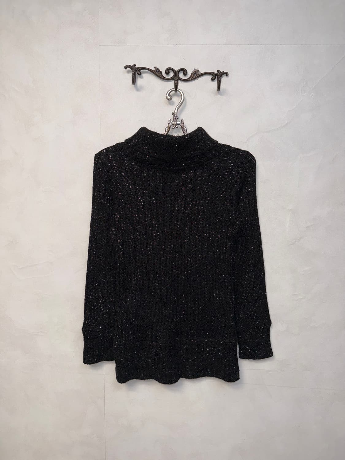 Black y2k cubic printed turtle neck knit 상품이미지6