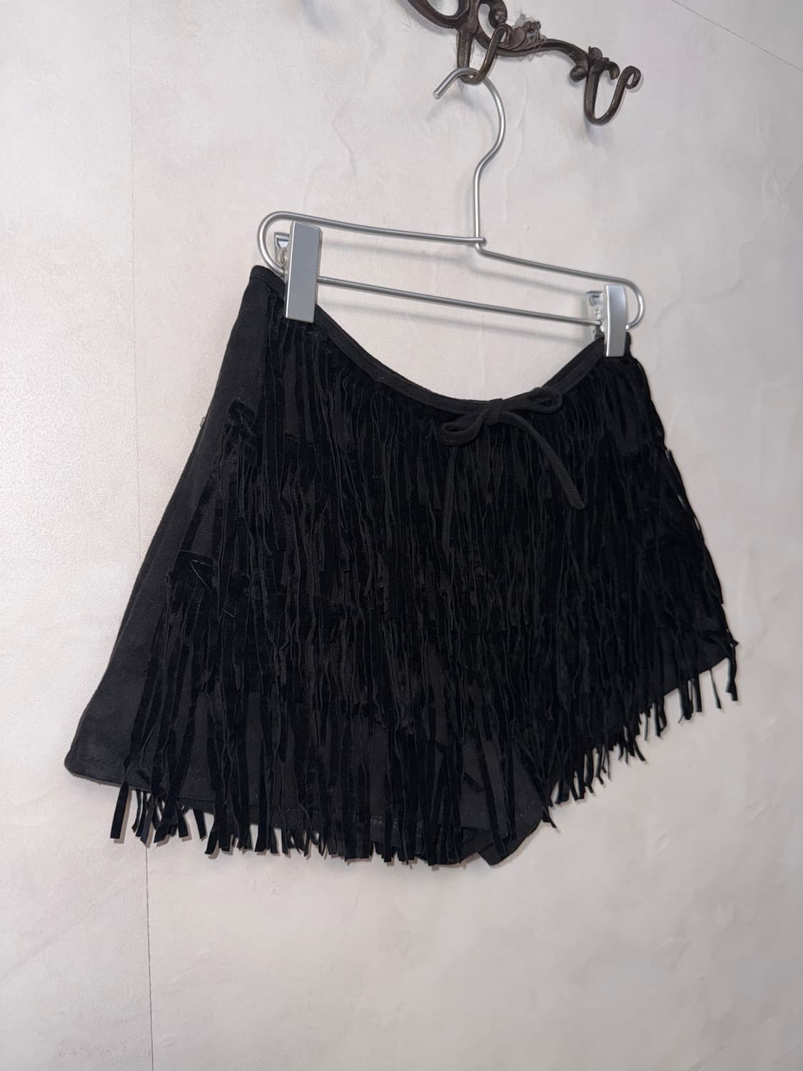 Black western suede fringe short pants 상품이미지2