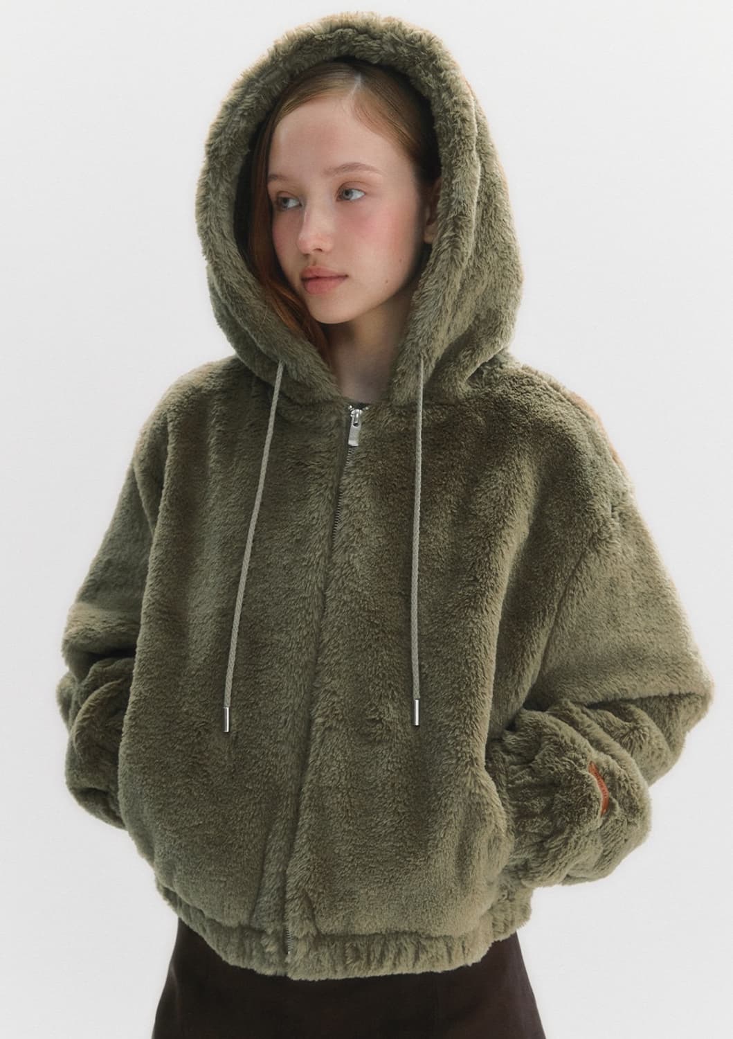 마리끌레르 퍼 후드자켓 상품이미지1