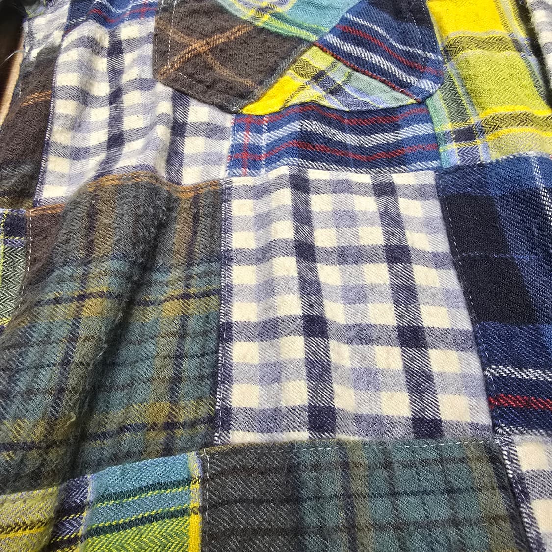 JPN BEAMS BOY 빔즈보이 플란넬원단 패치워크셔츠 상품이미지2