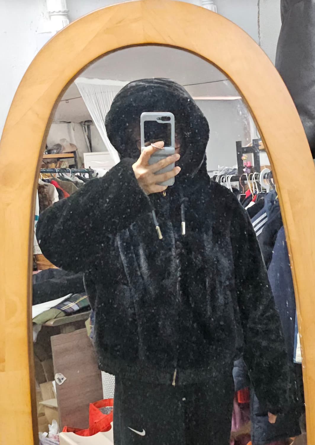 ZARA자라 페이크퍼 후두집업 자켓 L 상품이미지10