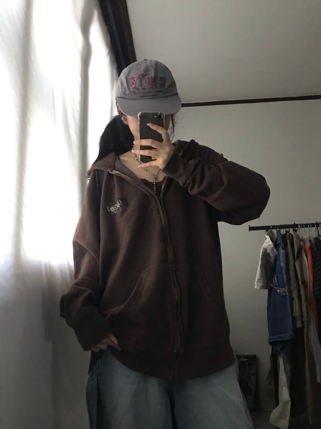퀵실버 브라운 00s 후드집업 상품이미지8