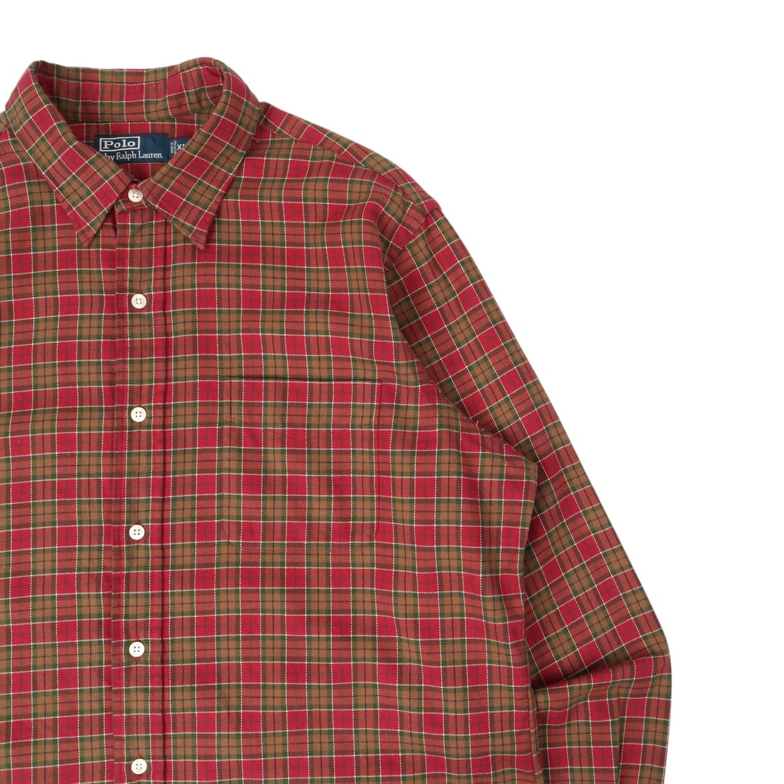 폴로 랄프로렌 레드 체크 트윌 코튼 포켓 셔츠 상품이미지3