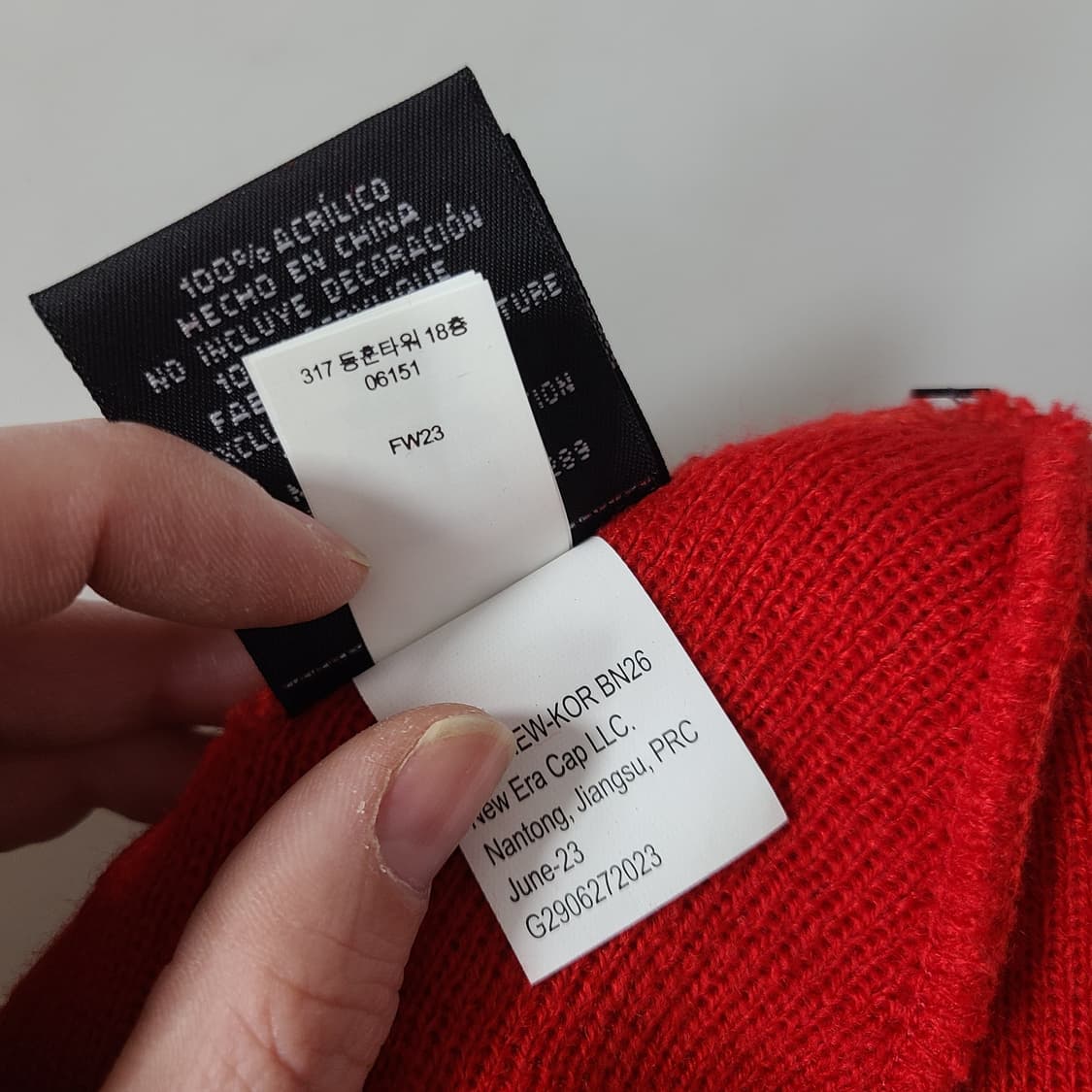 슈프림 X 뉴에라 박스로고 비니 레드 OS 상품이미지9