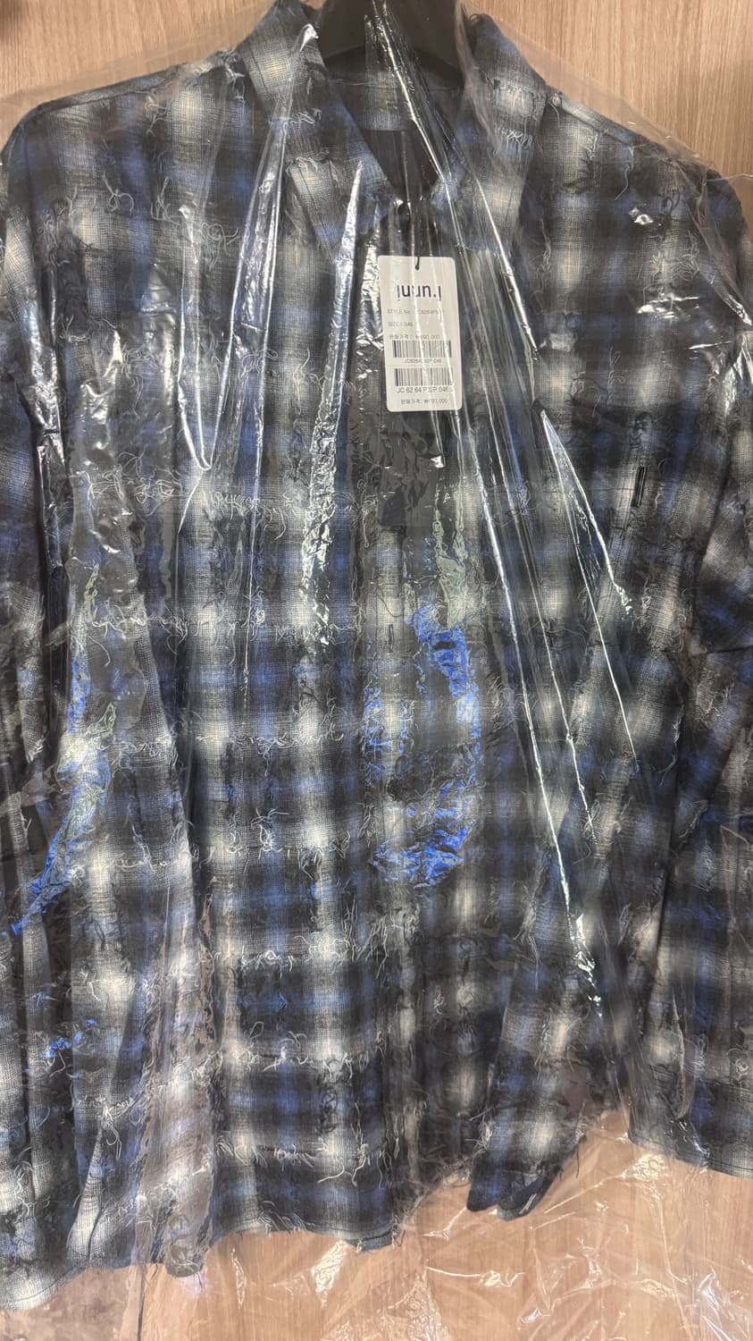 준지 26ss 그리드 아가일 체크셔츠 블루 46 상품이미지1