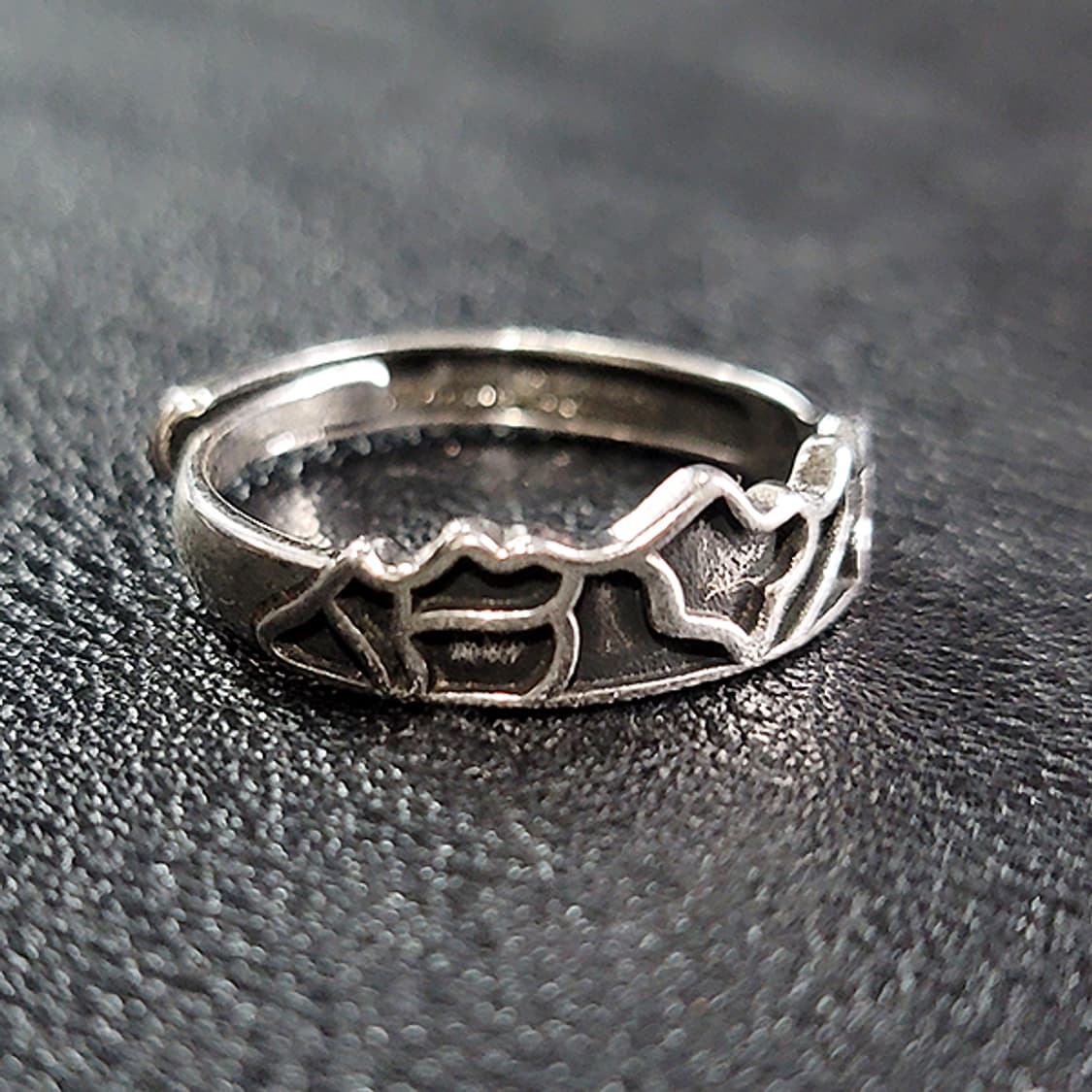 Kelran 실버 남자 엔틱 빈티지 명품 고대 산맥 자연 반지 상품이미지2