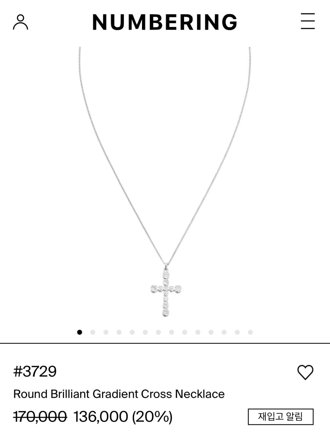 NUMBERING #3729 (silver) 상품이미지3