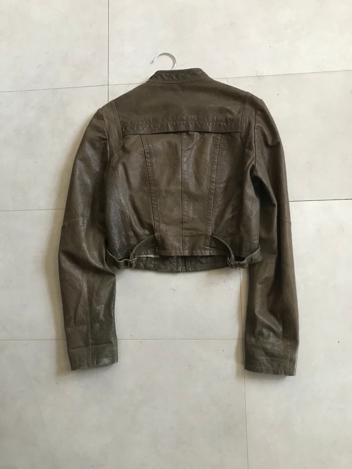 빈티지 넥버클디테일 레더자켓 상품이미지8