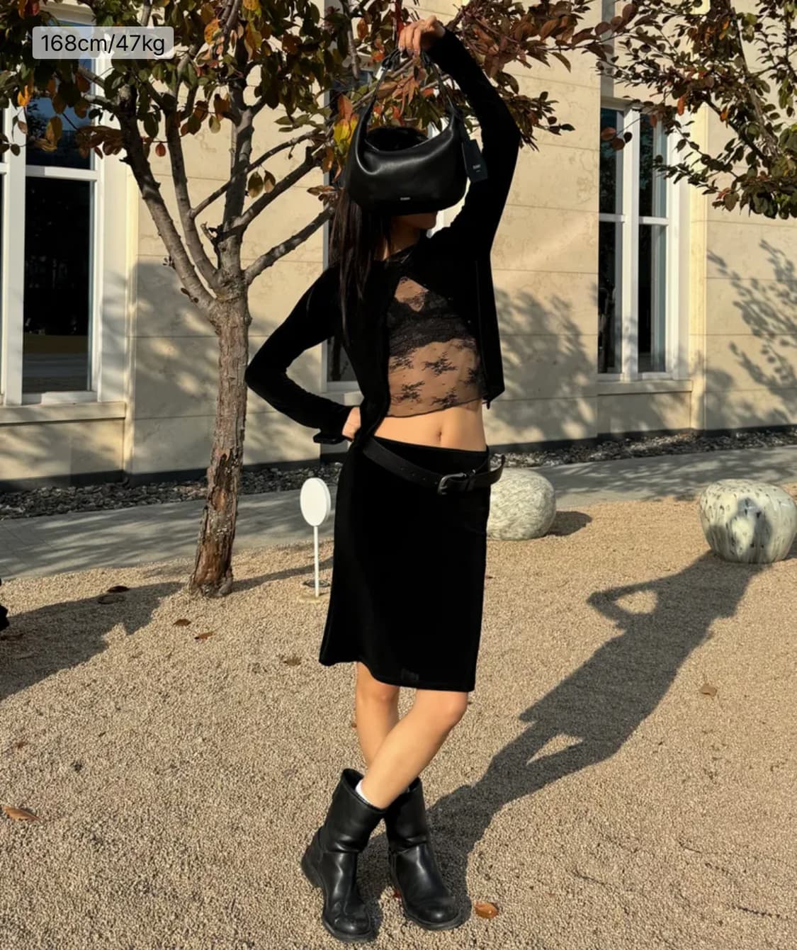 G BOX MIDI SKIRT (BLACK) 상품이미지1