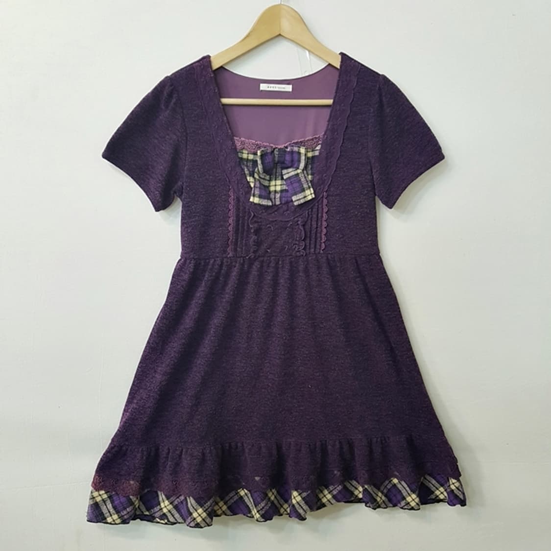 axes femme 니트 원피스 퍼플 상품이미지1