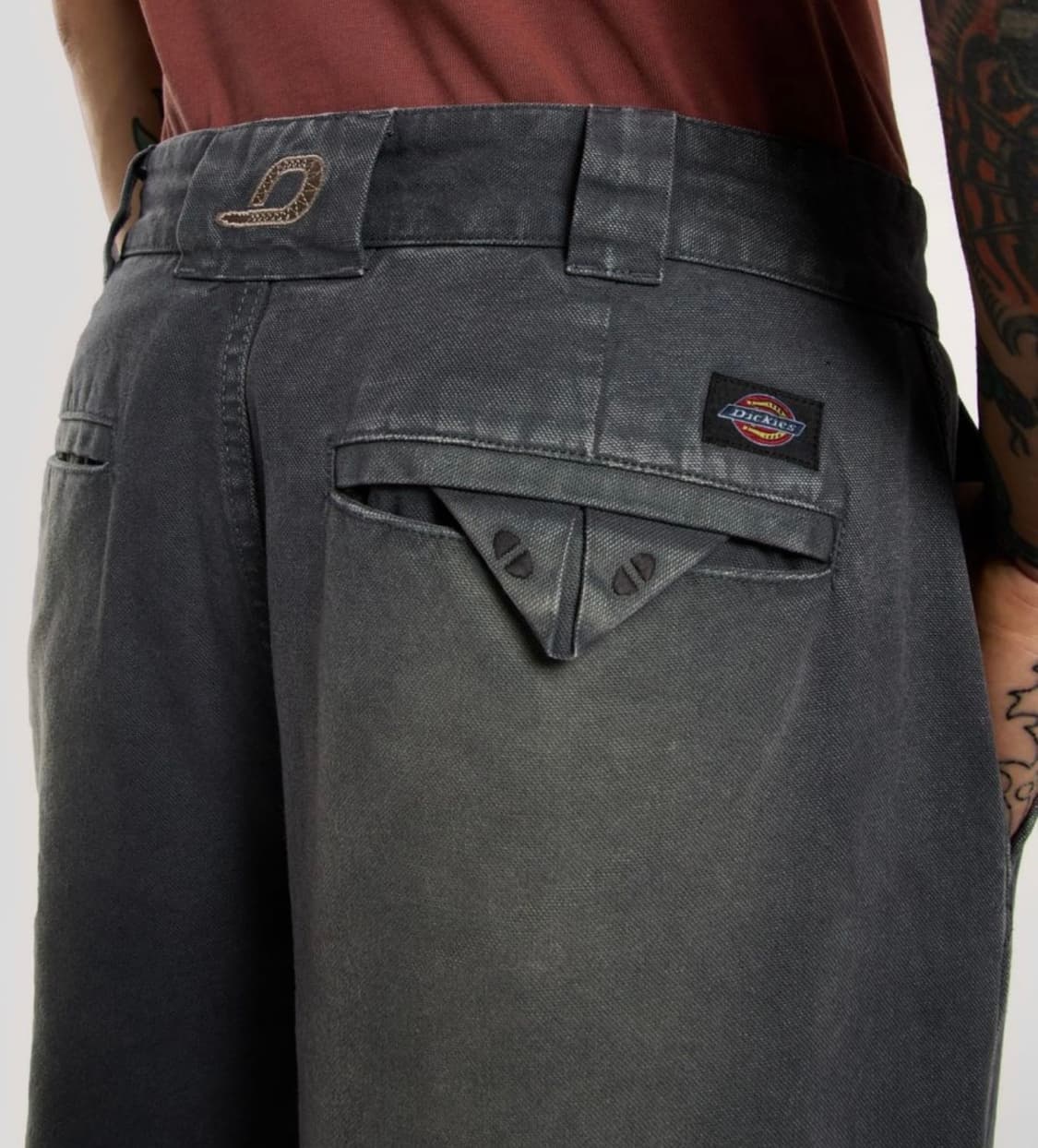 워시드 스네이크 더블니 팬츠 Black 36 상품이미지1