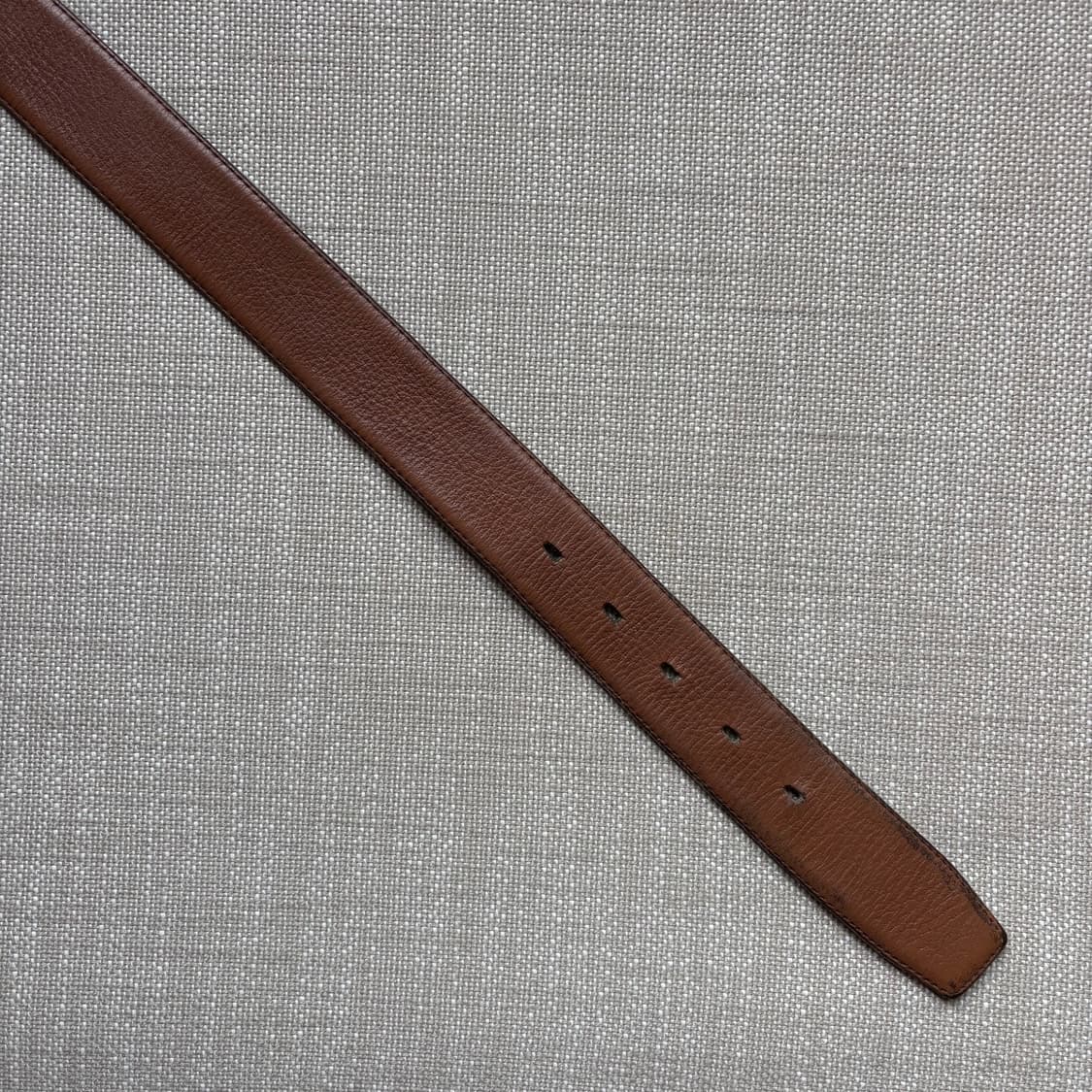 [31-32] 90s USA 카멜브라운 레더 솔리드 브라스 버클 벨트 상품이미지7