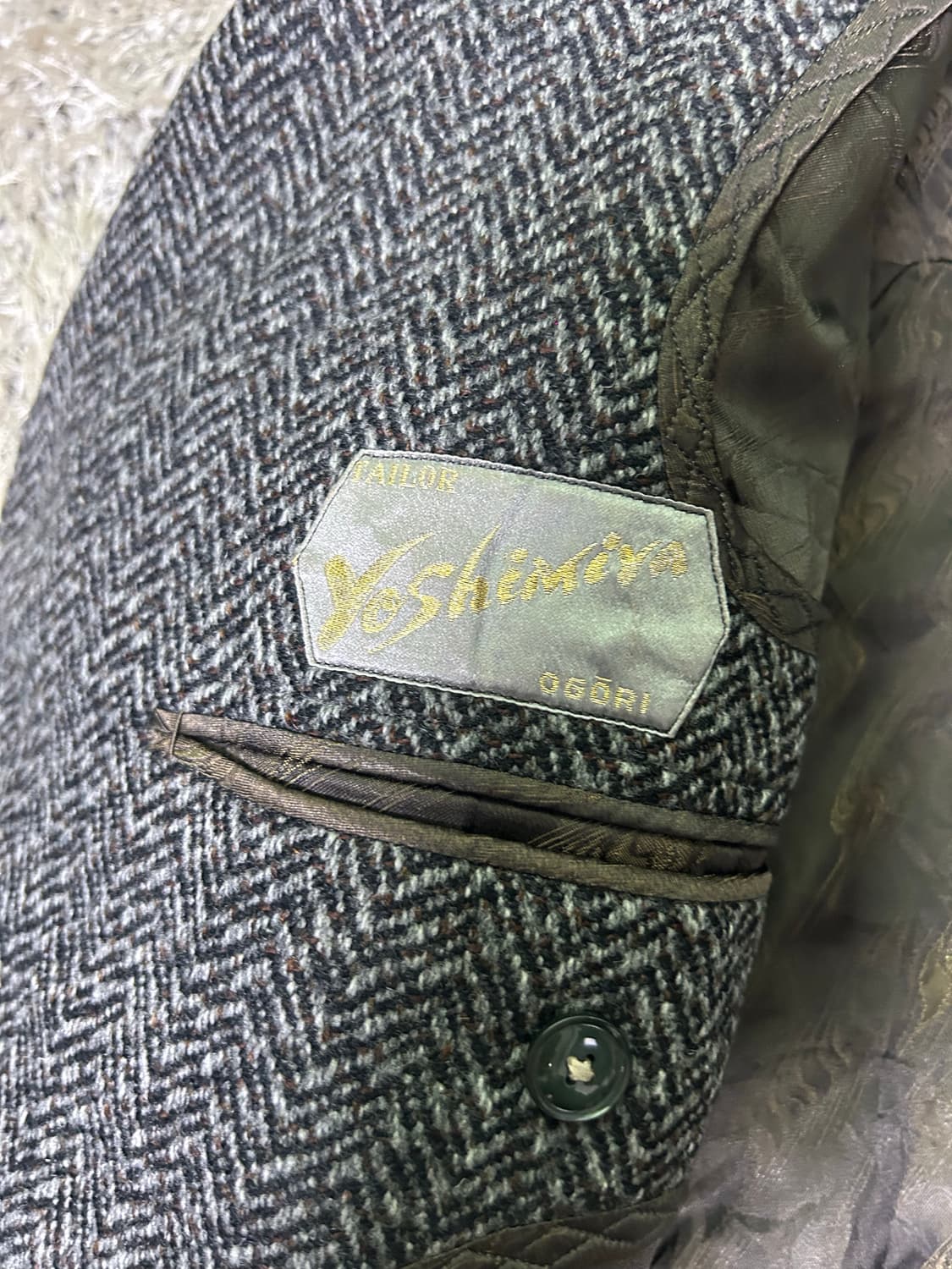 일제 수제맞춤 헤링본코트 사이즈 105 상품이미지3