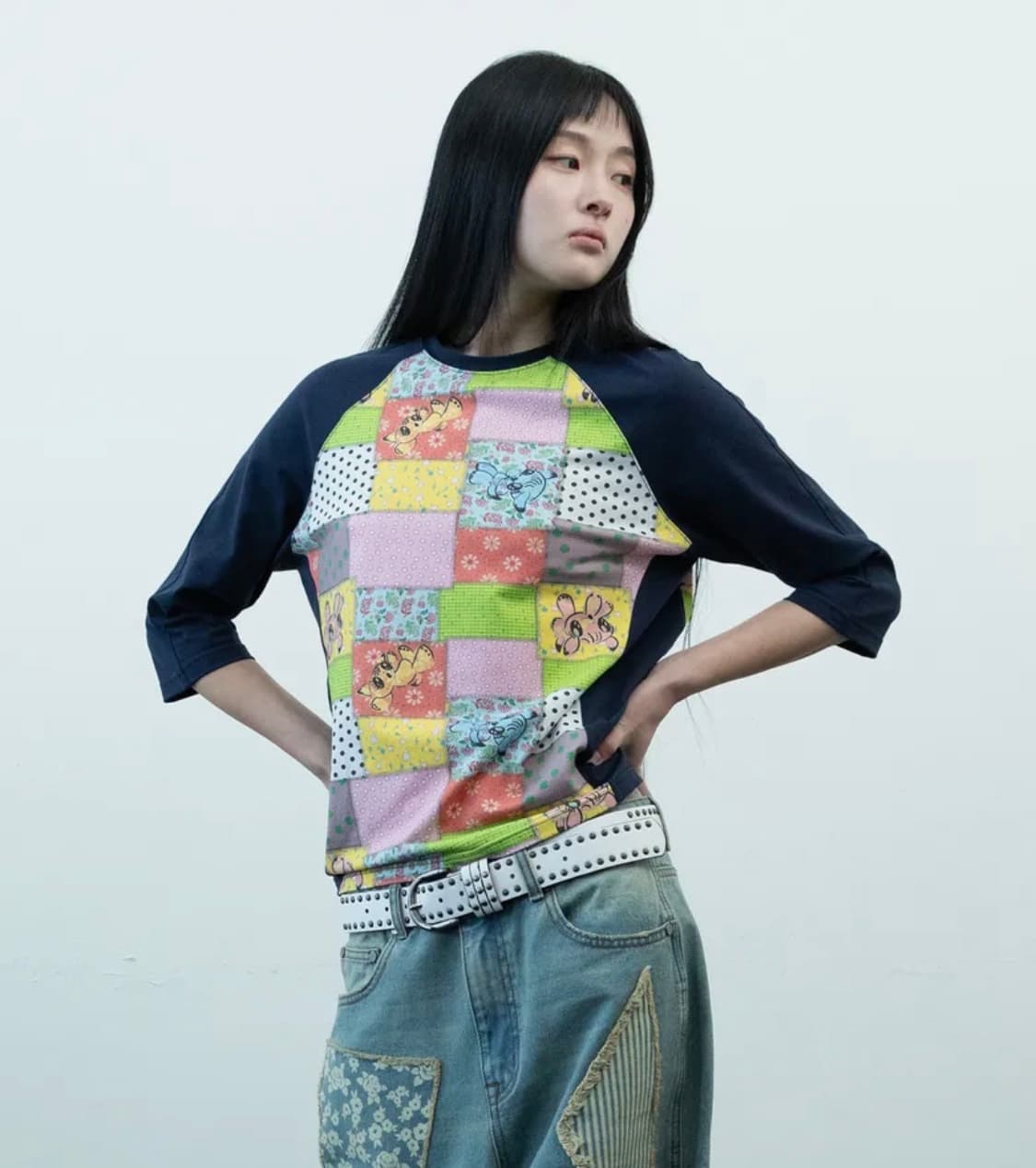 나이스고스트클럽 패치워크티 상품이미지1