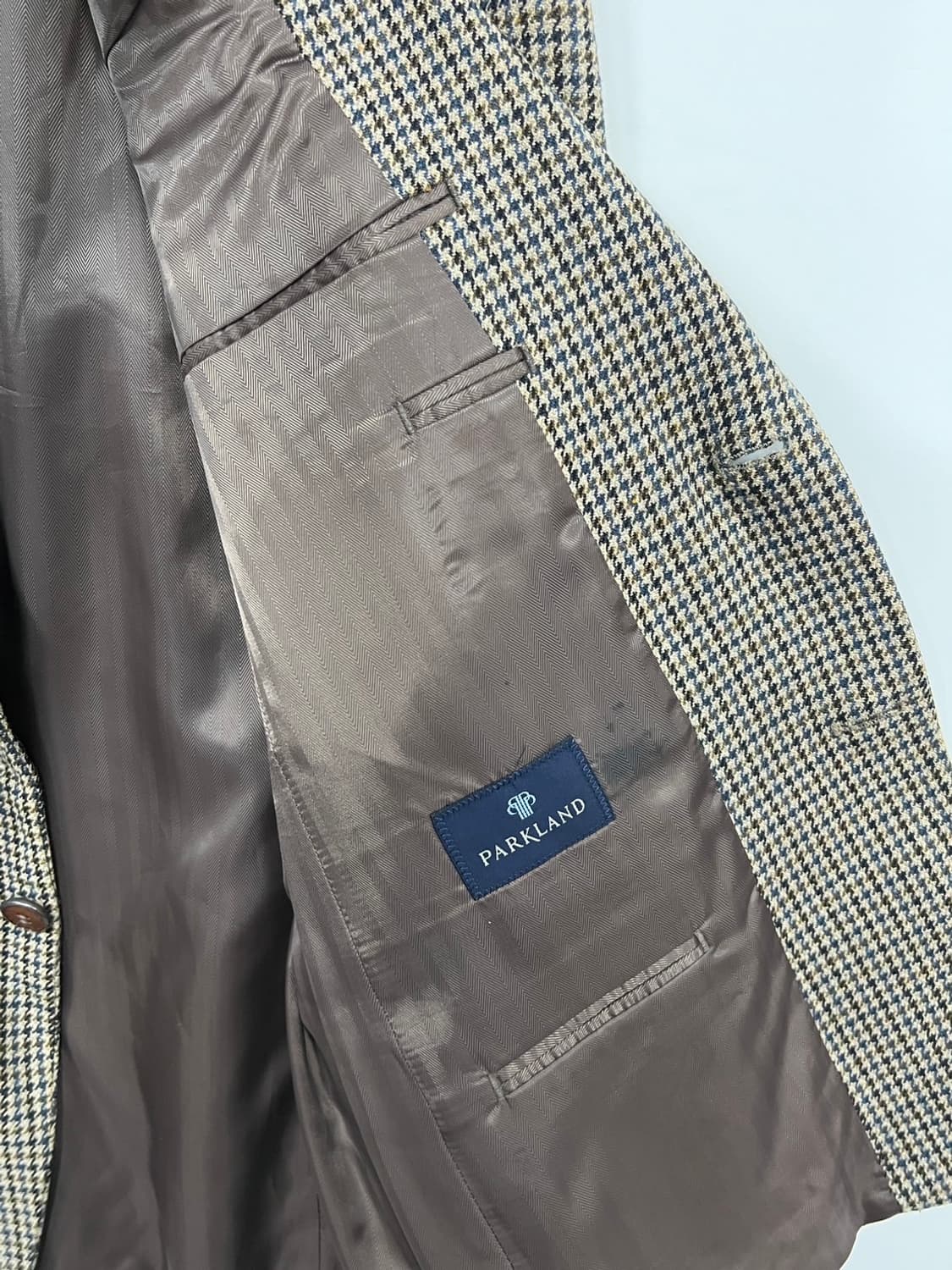 파크랜드 빈티지 하운드투스 체크 캐시미어 블레이저 자켓 상품이미지5