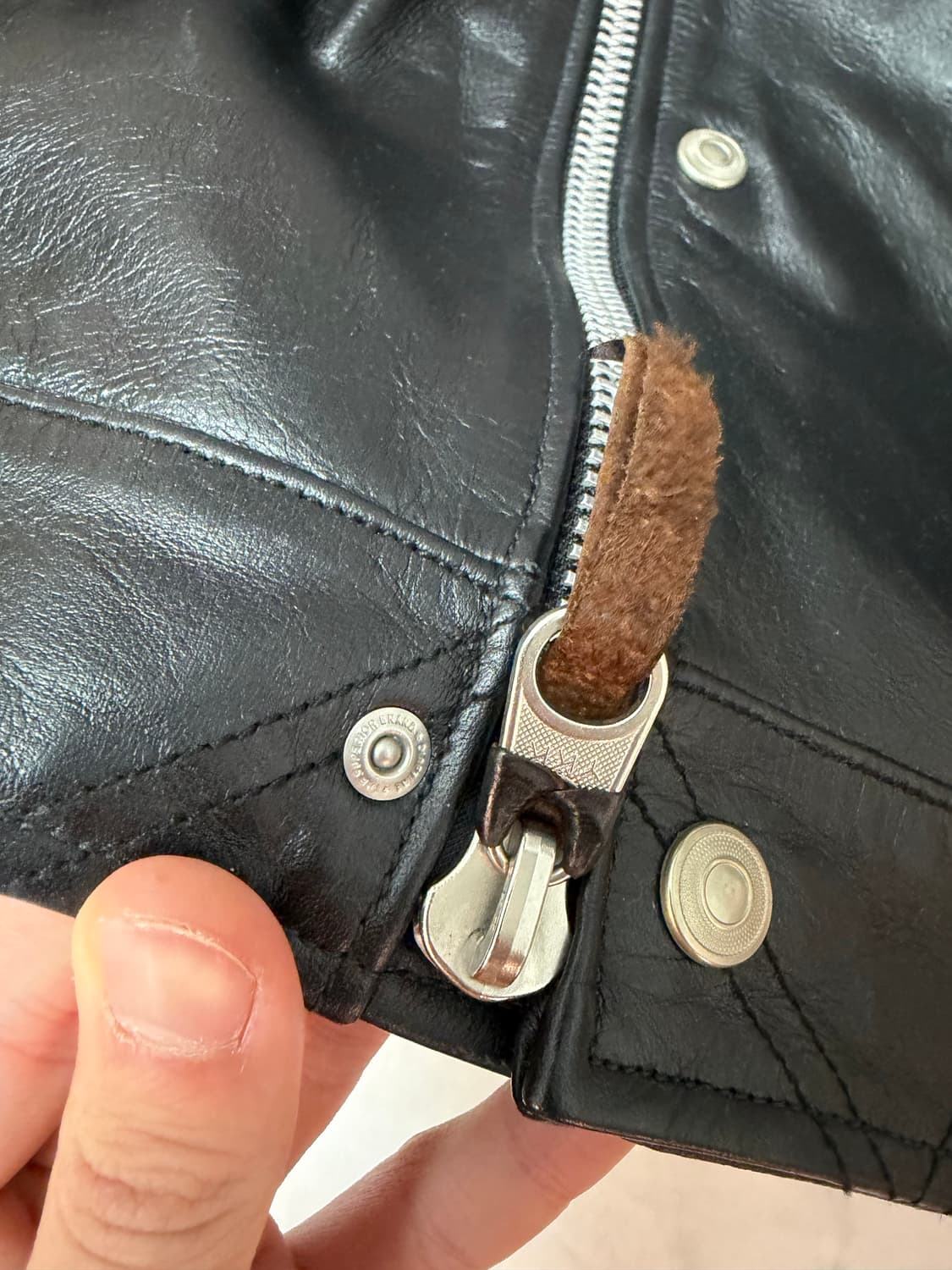 DIAFVINE 디아프바인 소가죽 더블라이더 가죽자켓 블랙 상품이미지2