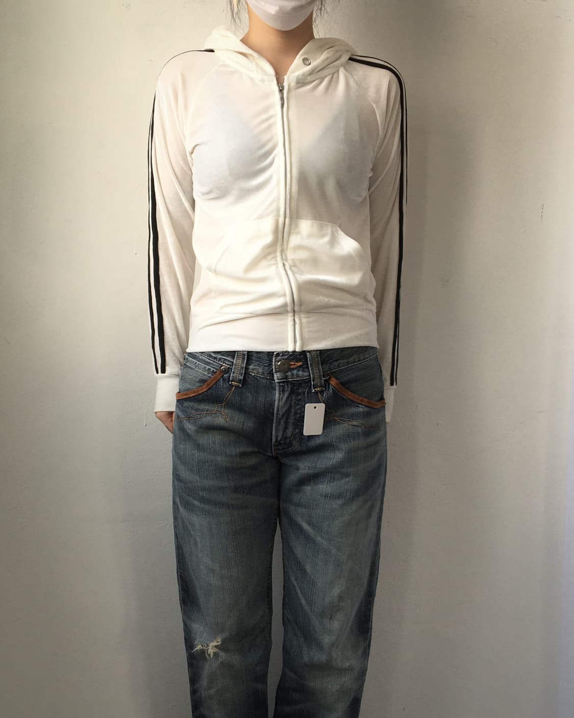 Velvet hood zip up 상품이미지6