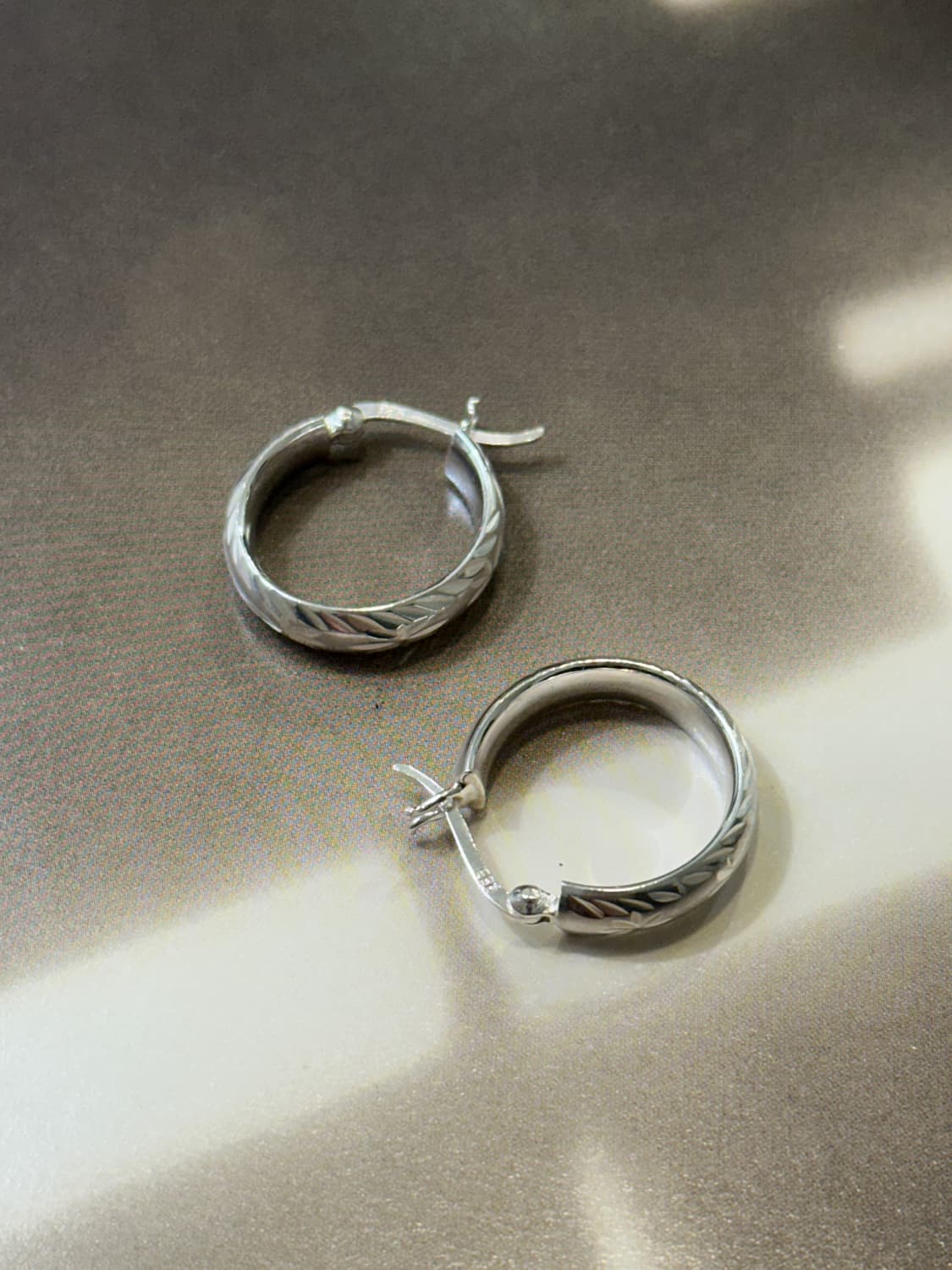 Shine Cut 925silver Hoop Earring✨ 상품이미지5