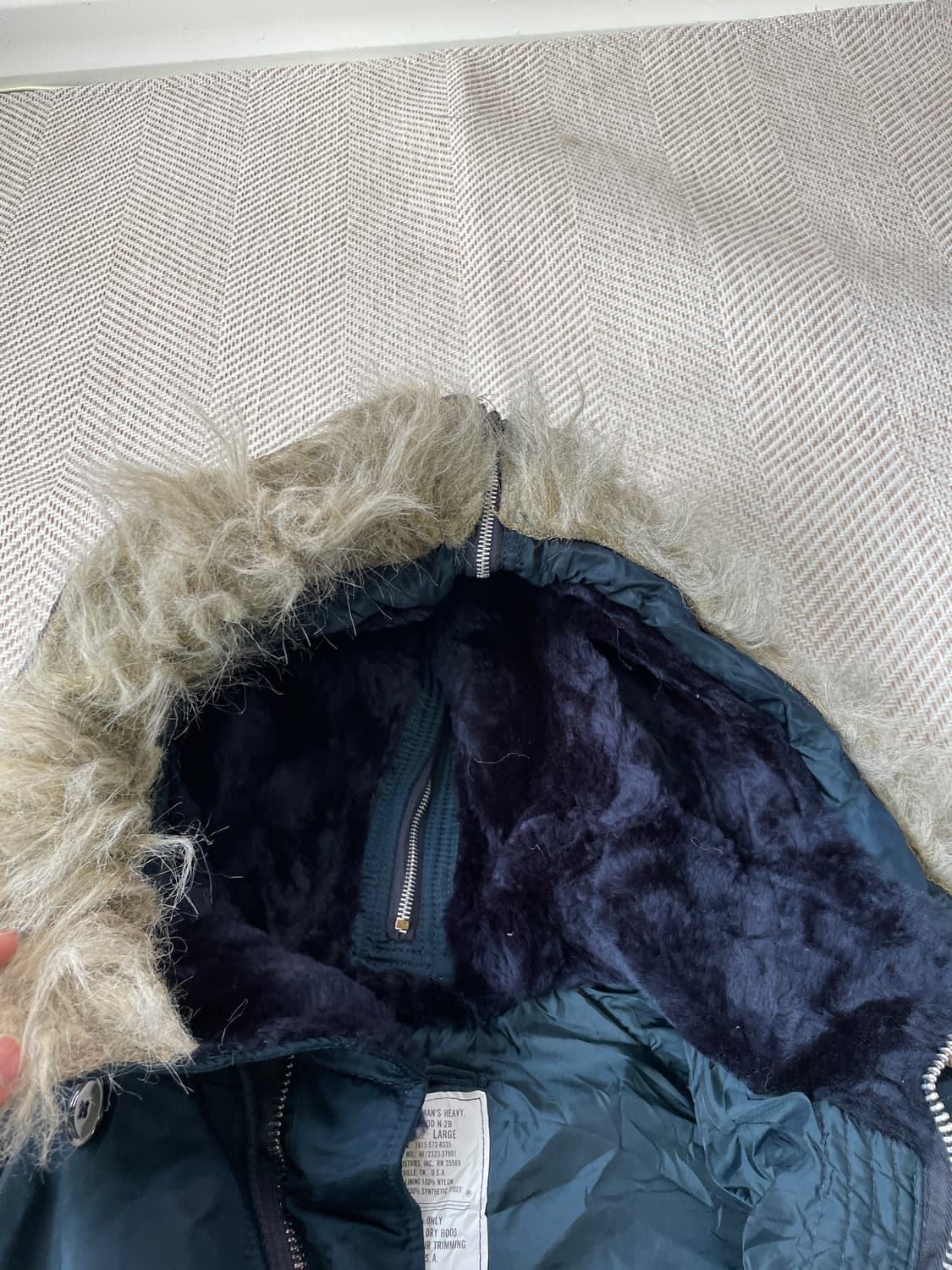 Usa 알파인더스트리 ideal 지퍼 n2b 플라이트 자켓 J03320 상품이미지7