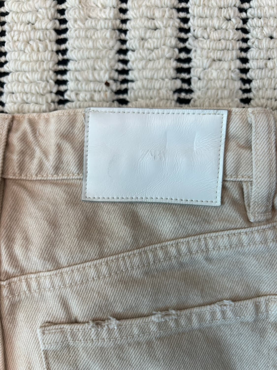 Zara 여성 크림 코튼 팬츠 상품이미지8