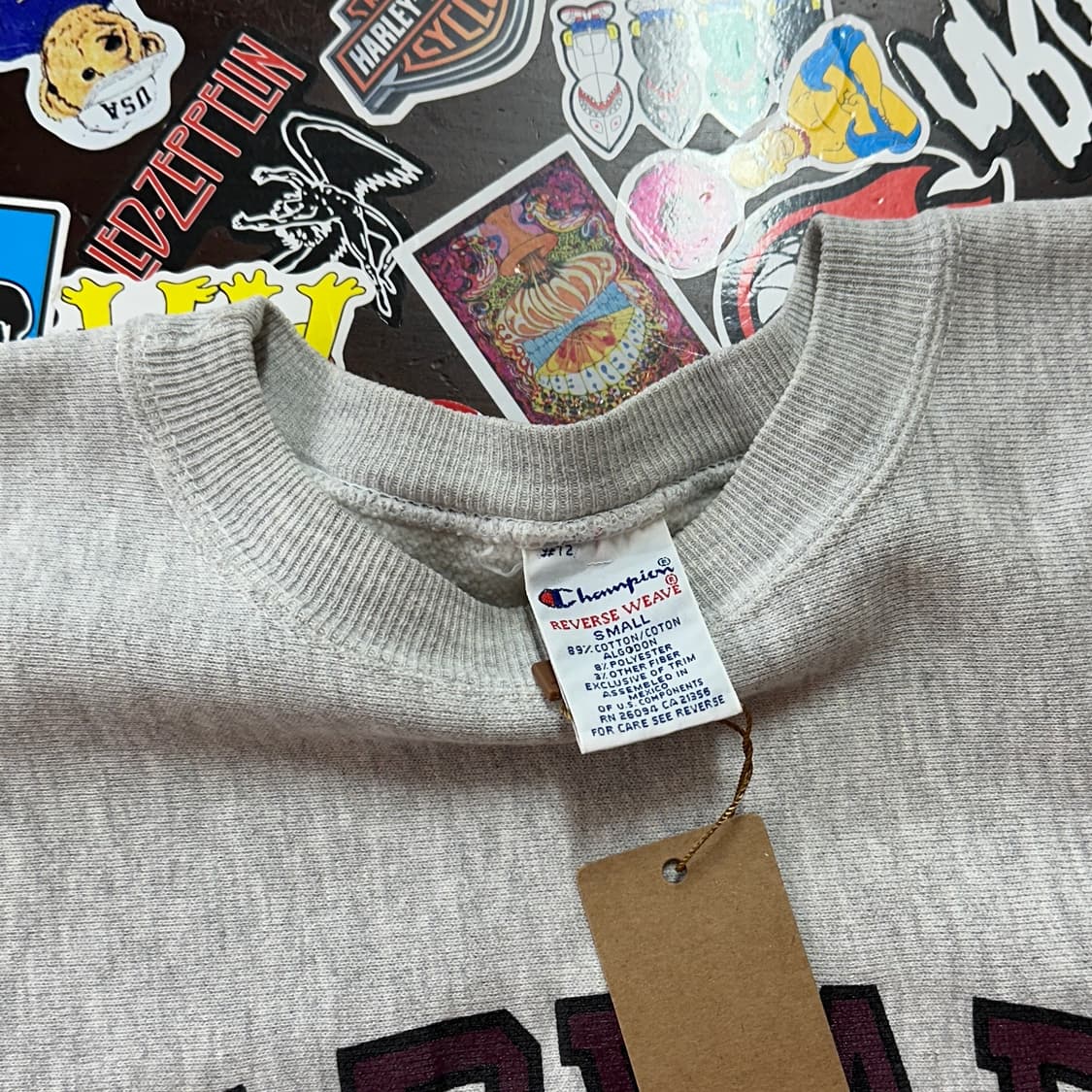 90s USA 챔피온 리버스위브 하버드 스웻셔츠 S 상품이미지5