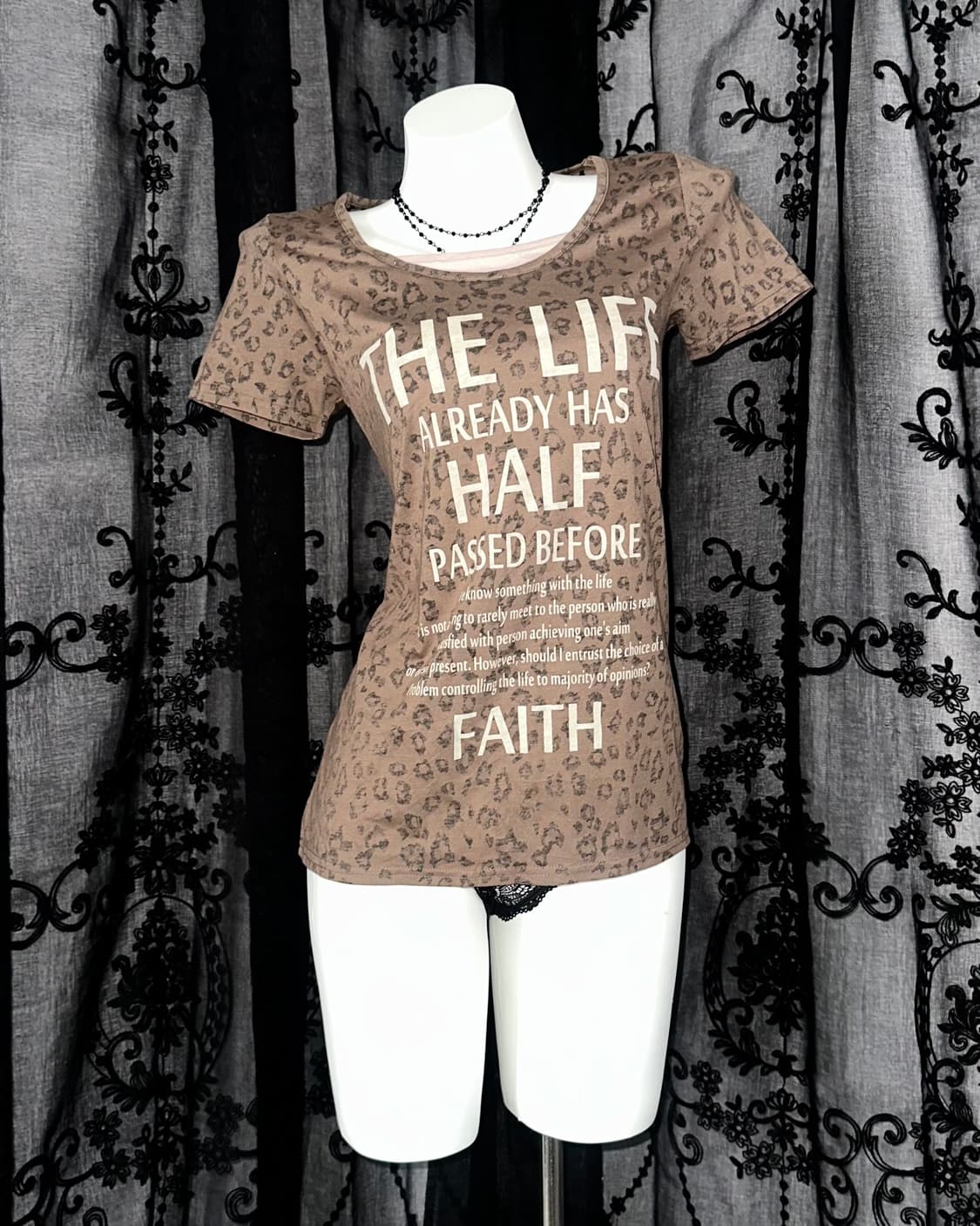 Leopard Layered Short Sleeve 상품이미지1