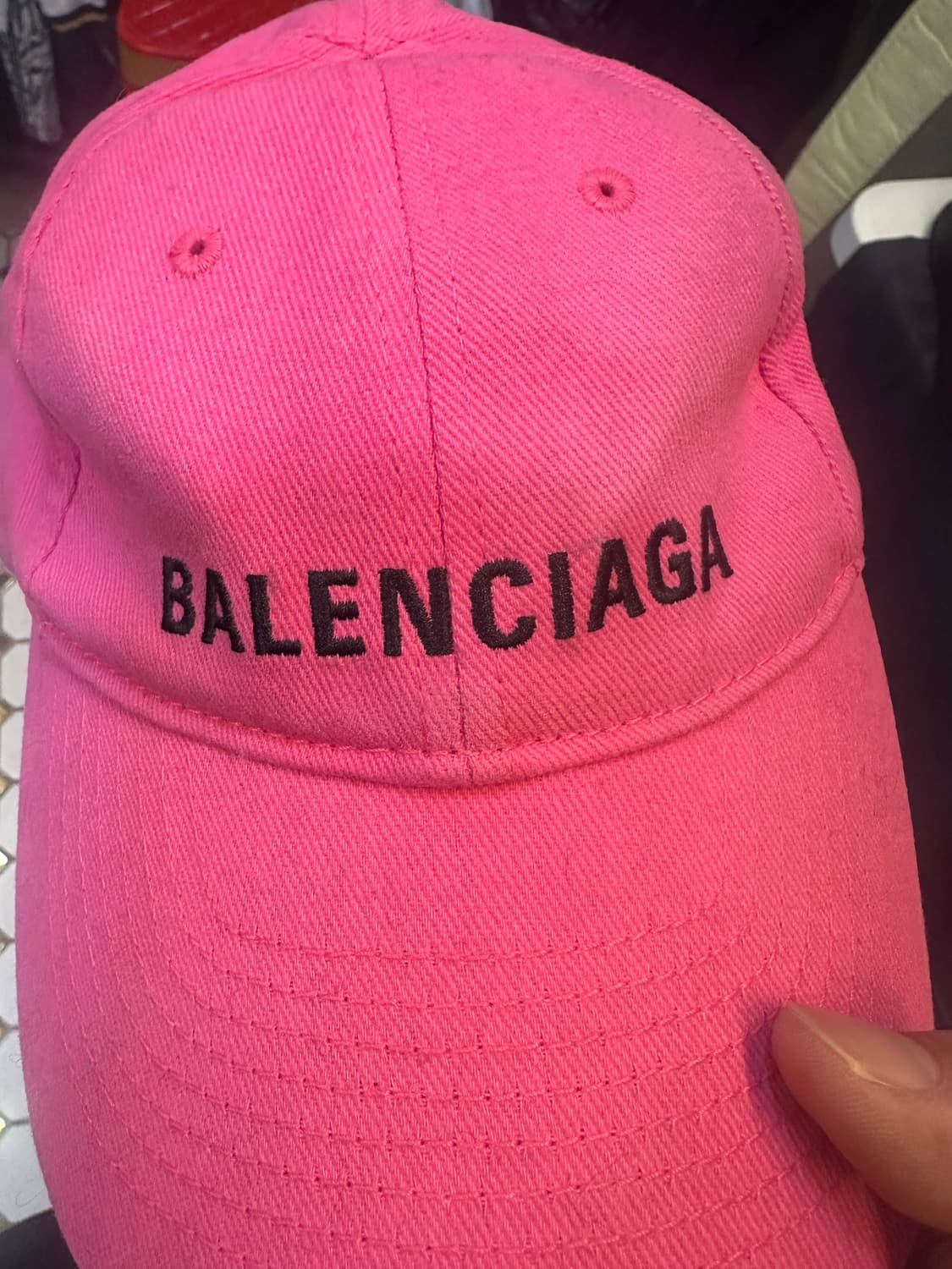 발렌시아가 핑크 볼캡 모자 상품이미지1