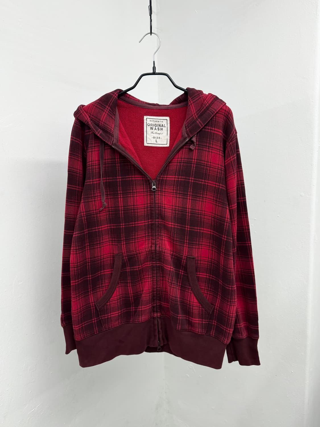 펑크 체크 투웨이 후드집업 상품이미지3