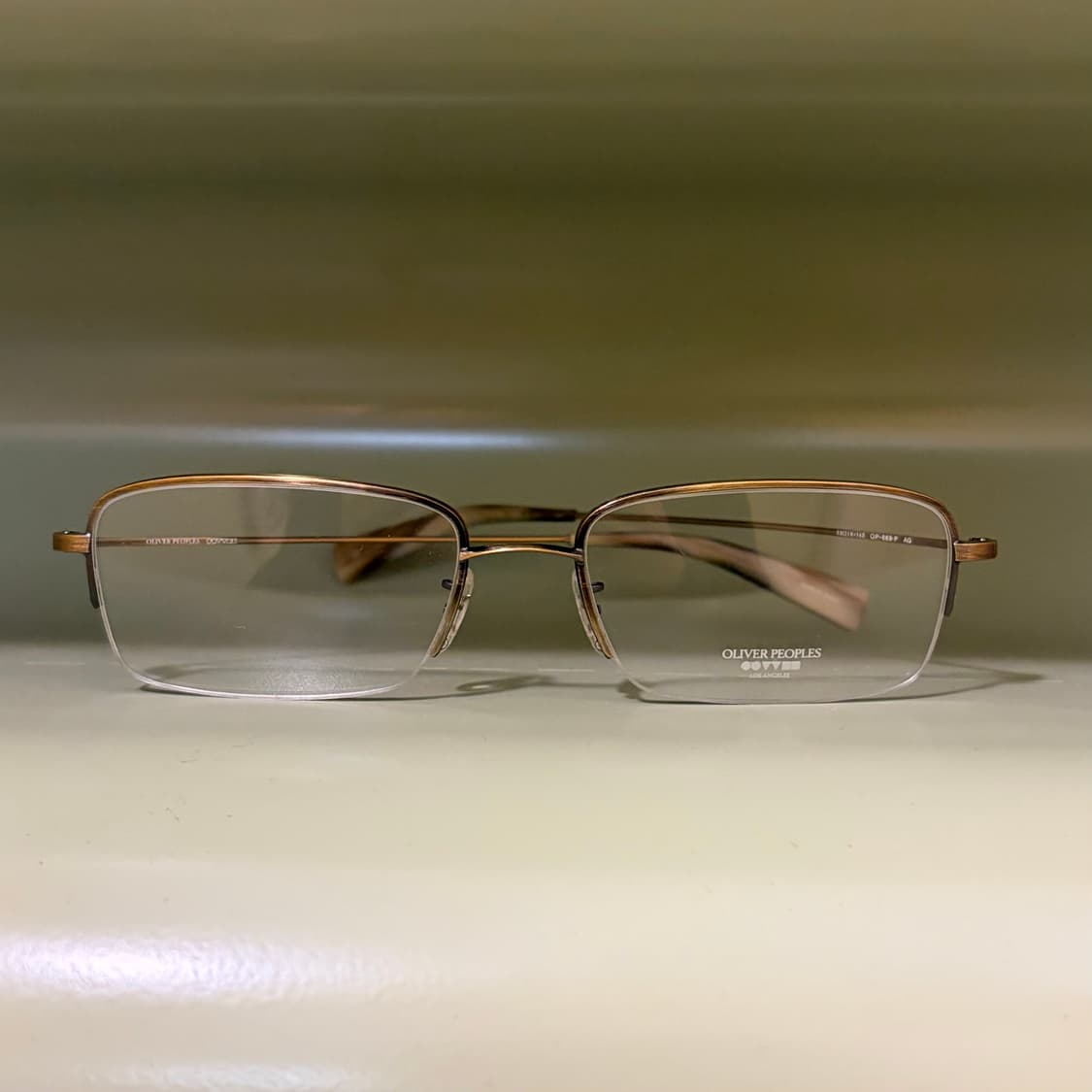 올리버 피플스 669/AG 빈티지 골드 하프림 안경 상품이미지1