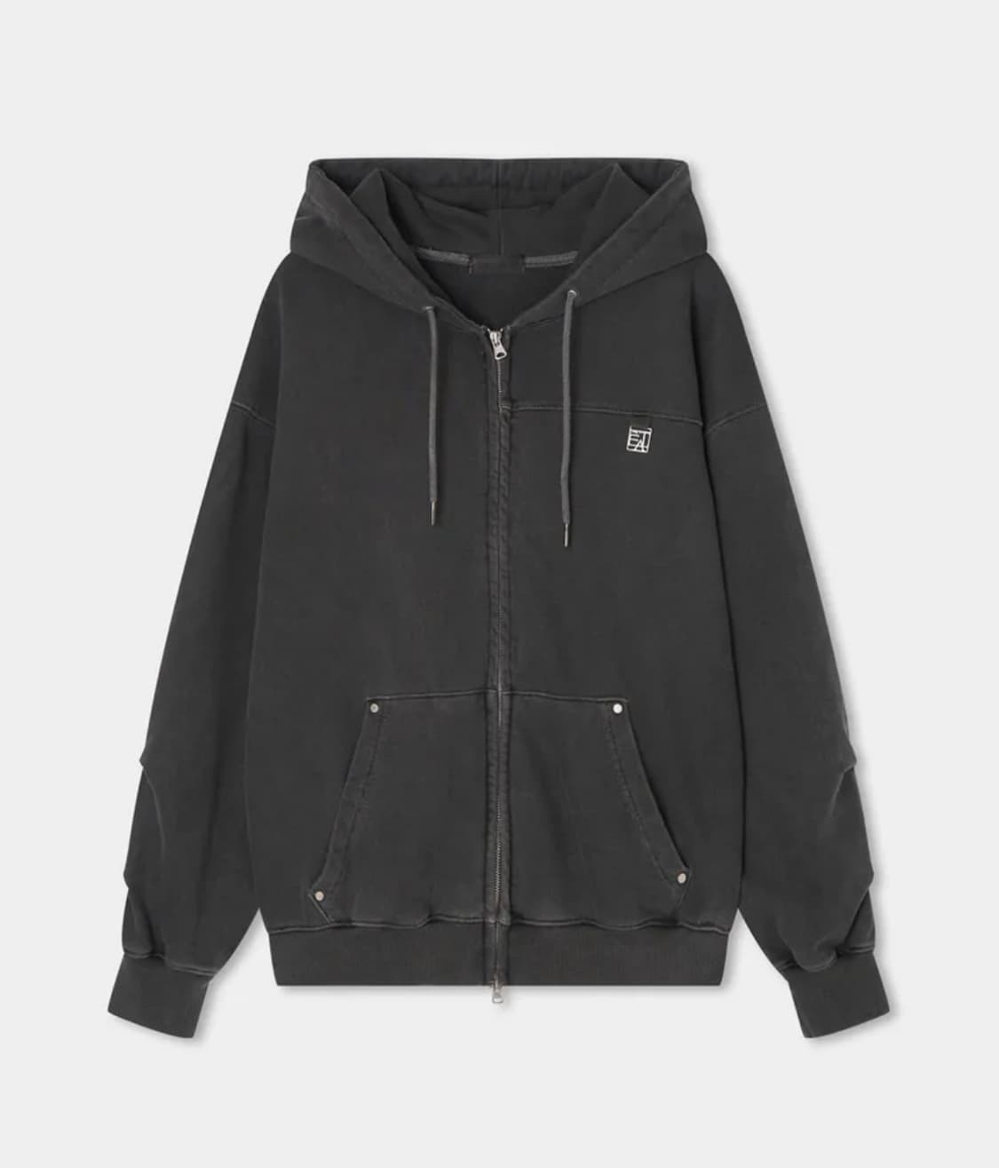 에트오소메 후드집업 차콜 상품이미지1