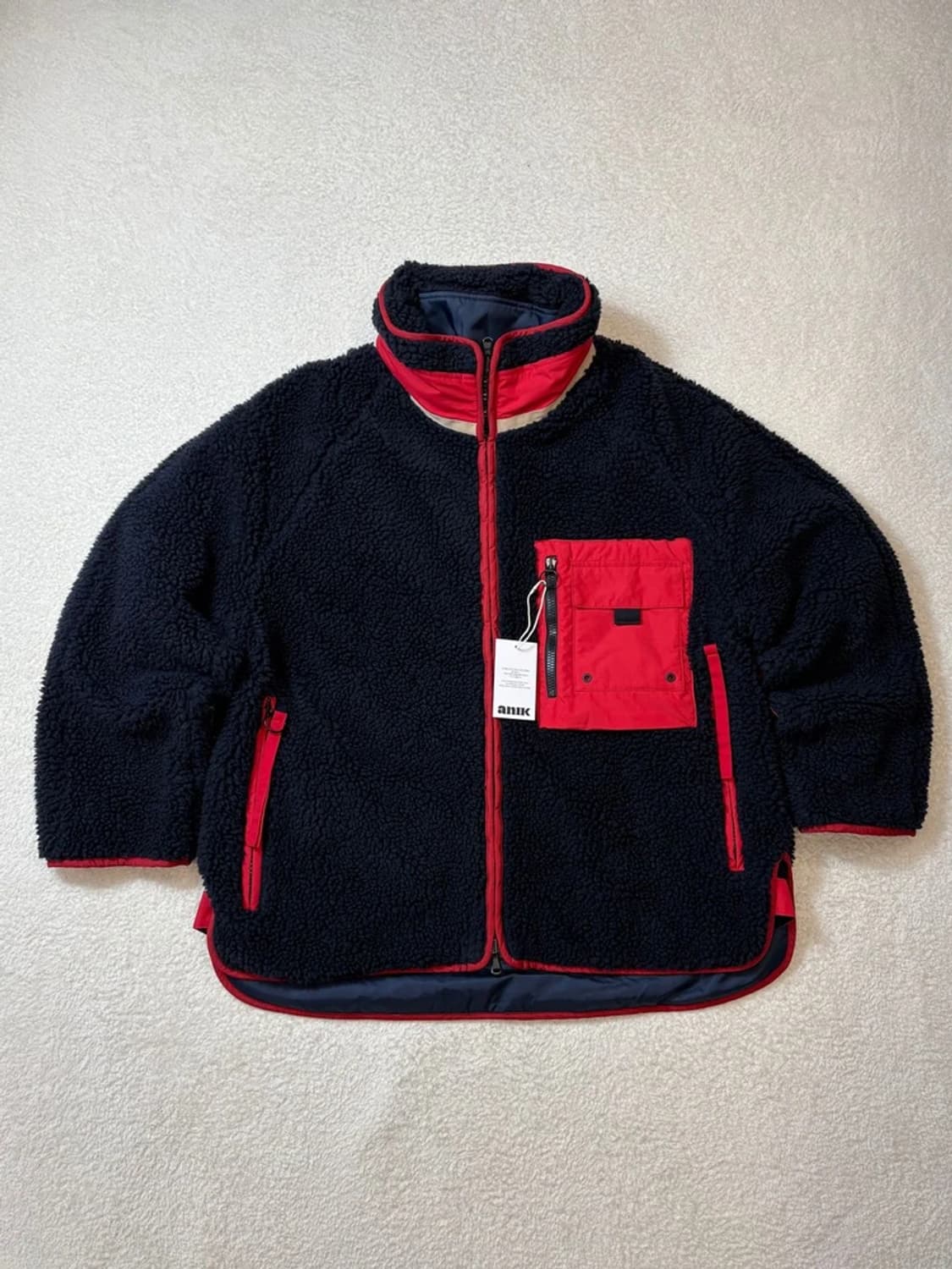 솔리드옴므 19FW 리버시블 부클 무스탕 점퍼 PN6079    상품이미지1