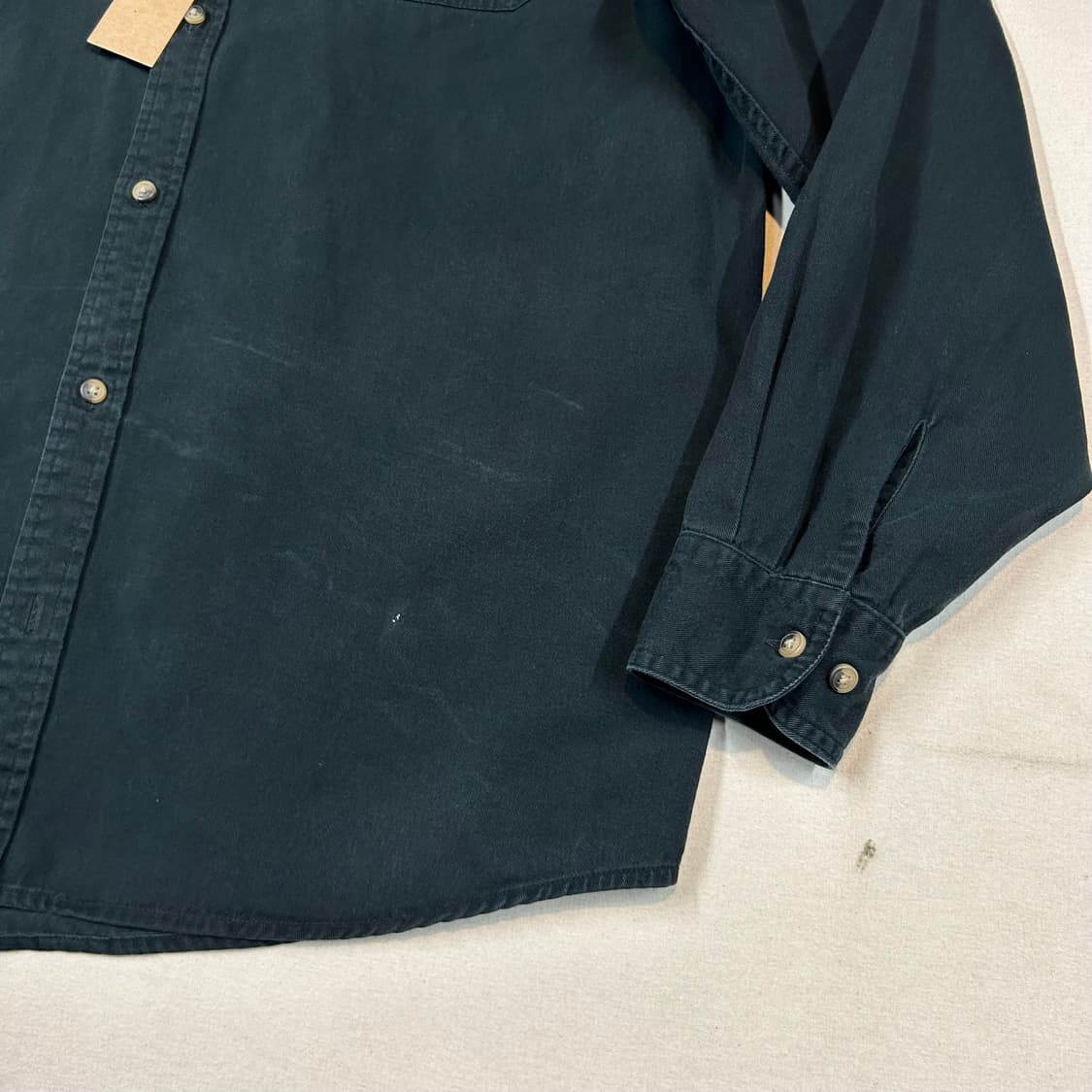 L) Wrangler 랭글러 투포켓 워크웨어 코튼 셔츠 블랙 W33 상품이미지3