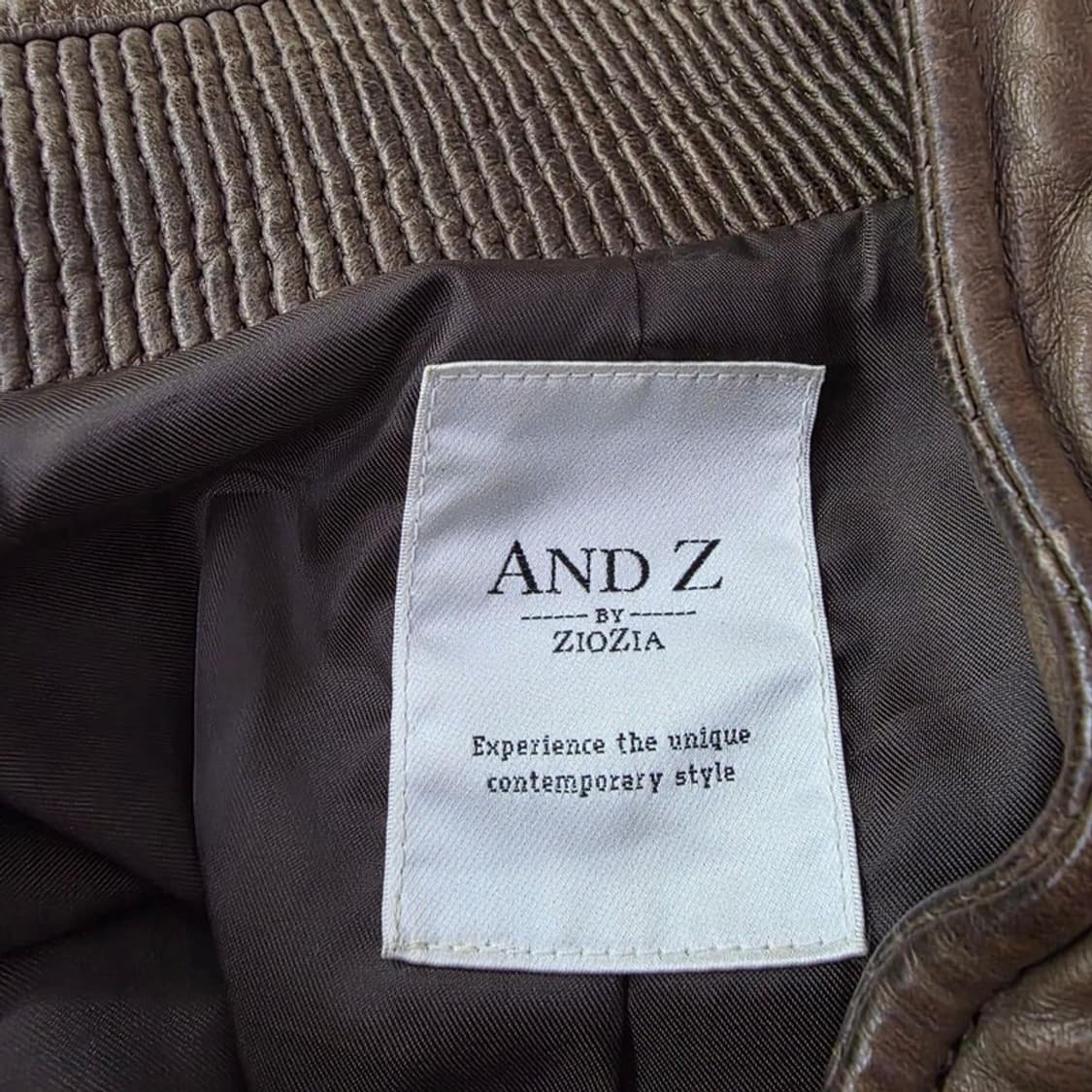 AND Z by ZIOZIA 브라운 양가죽 자켓 XL 상품이미지5
