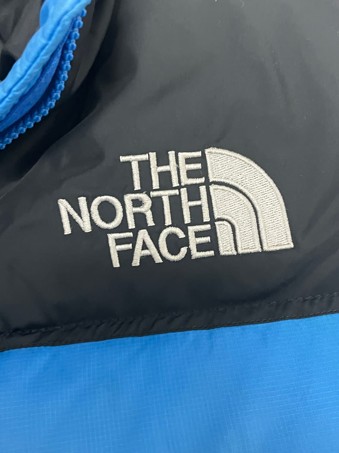 S / 90)노스페이스 700 패딩 조끼 눕시  구스다운 스카이블루 상품이미지3