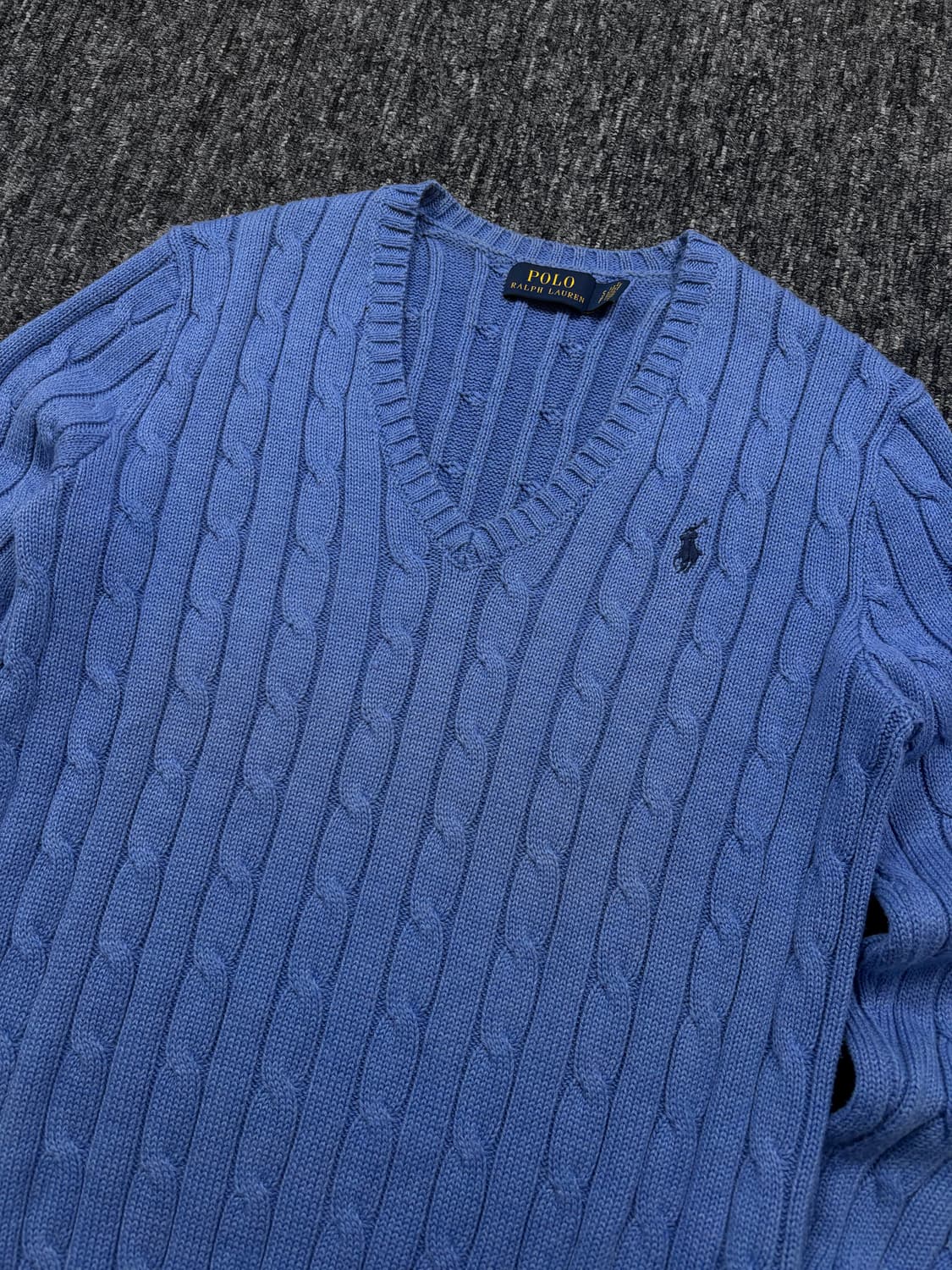 폴로 블루 꽈배기 니트 상품이미지4