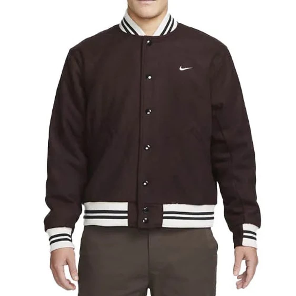 나이키 NSW 어센틱 바시티 자켓 브라운 바살트 상품이미지1