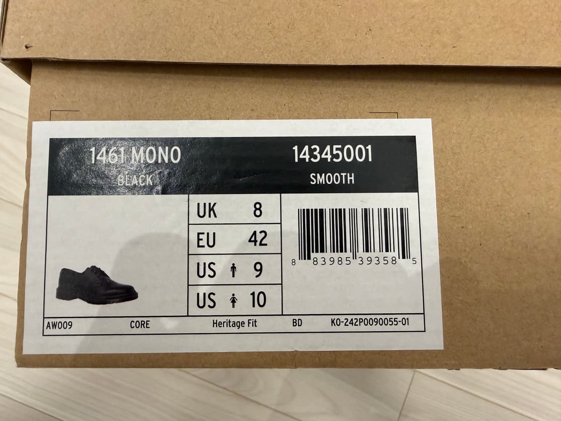 닥터마틴 1461 모노 UK8(270) 상품이미지3