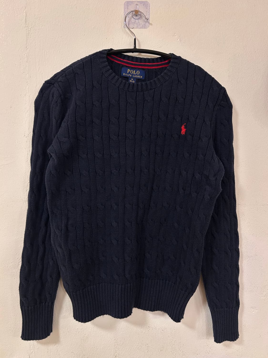 폴로 랄프로렌 네이비 꽈배기 니트 (여성 실측 xs) 상품이미지1