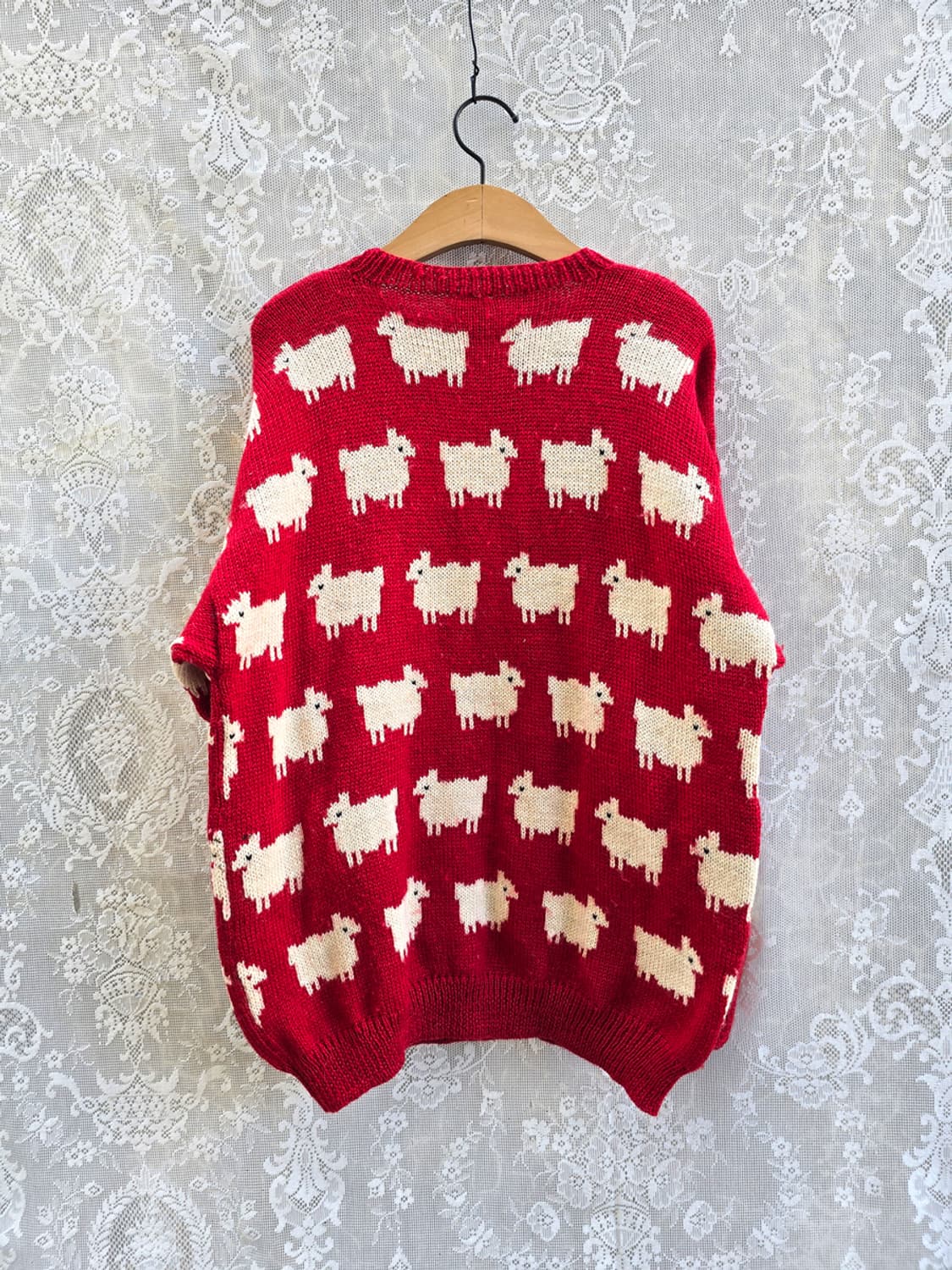 90s 다이애나비 검은양 니트 핸드메이드 상품이미지7