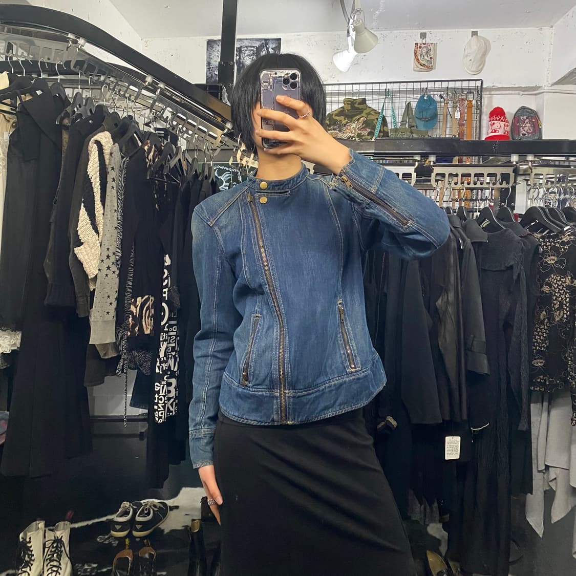 Gap 워싱 디테일 데님 라이더 상품이미지1