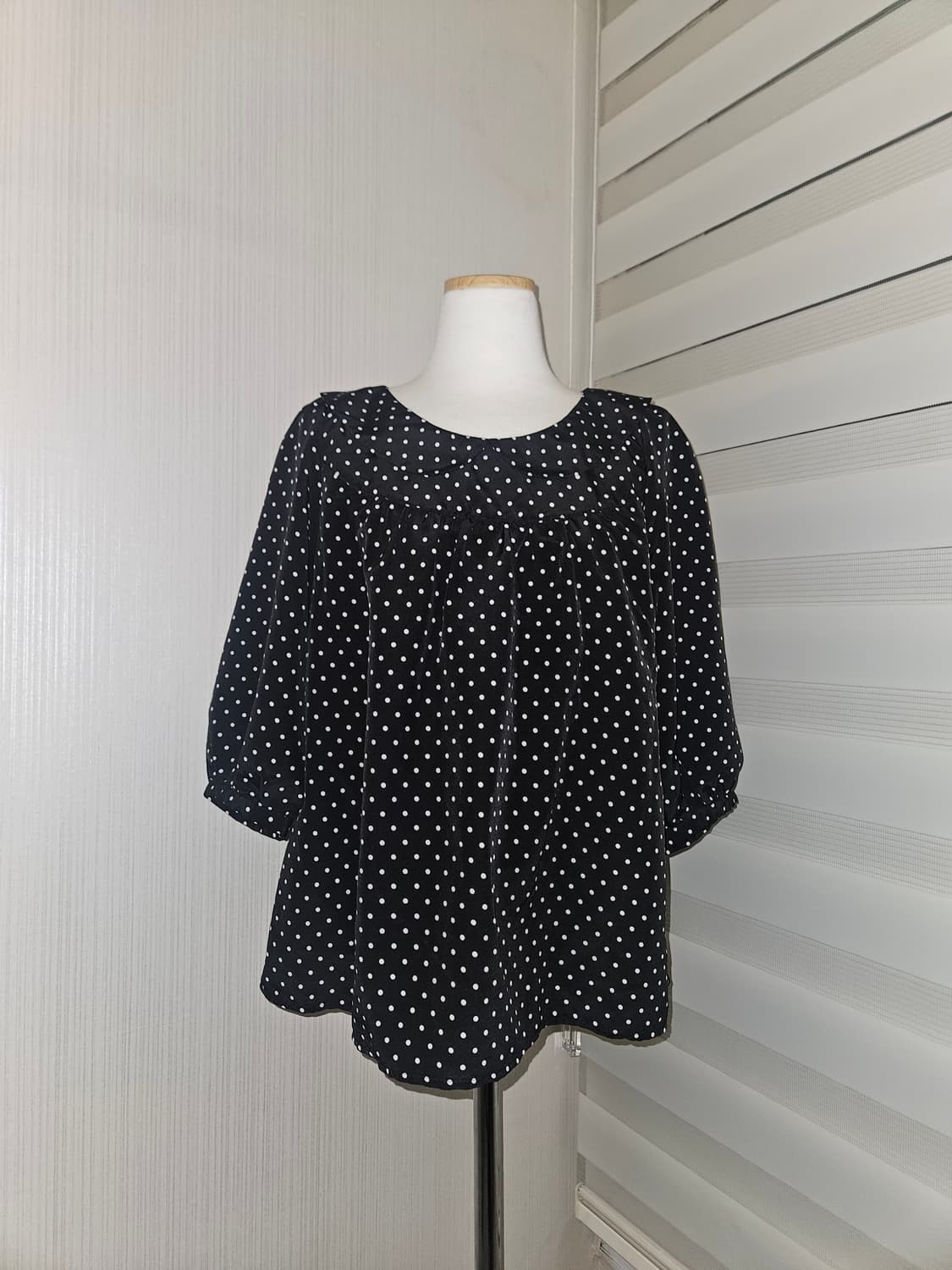 빈티지 도트 카라 블라우스 니혼진 공겜여주 히메갸루 모리 상품이미지1
